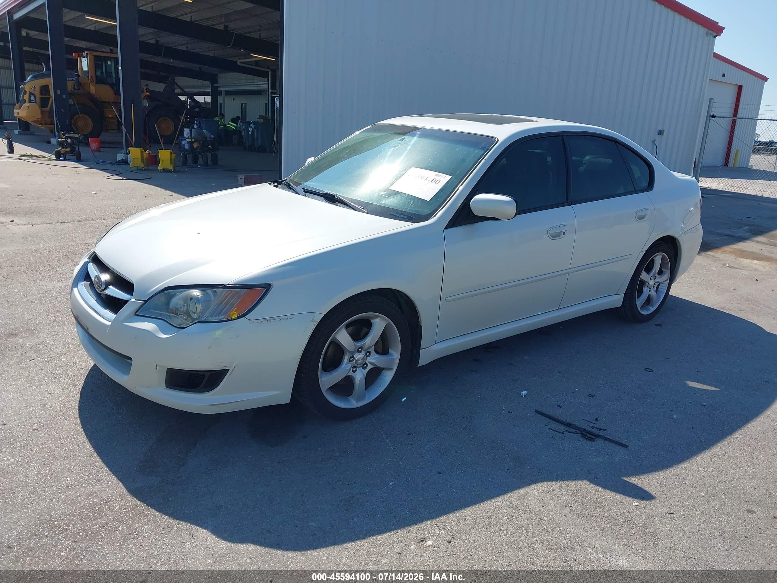 2009 Subaru Legacy 2.5i White vin: 4S3BL616097227165