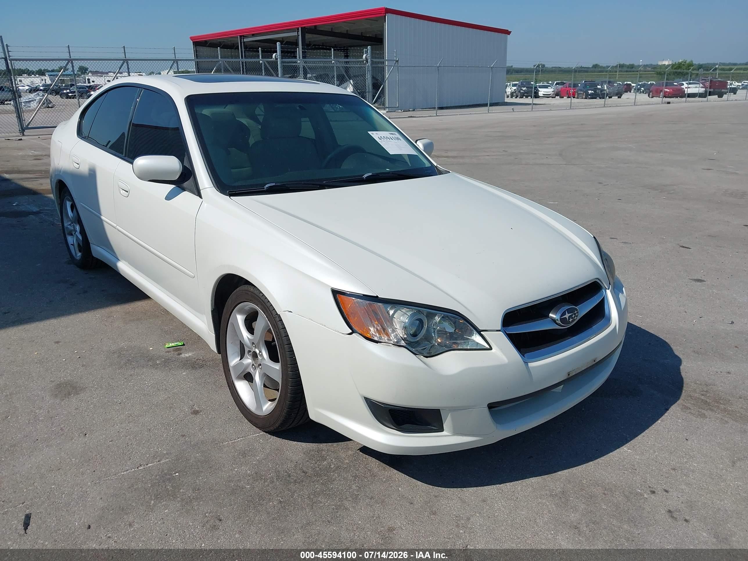 2009 Subaru Legacy 2.5i White vin: 4S3BL616097227165