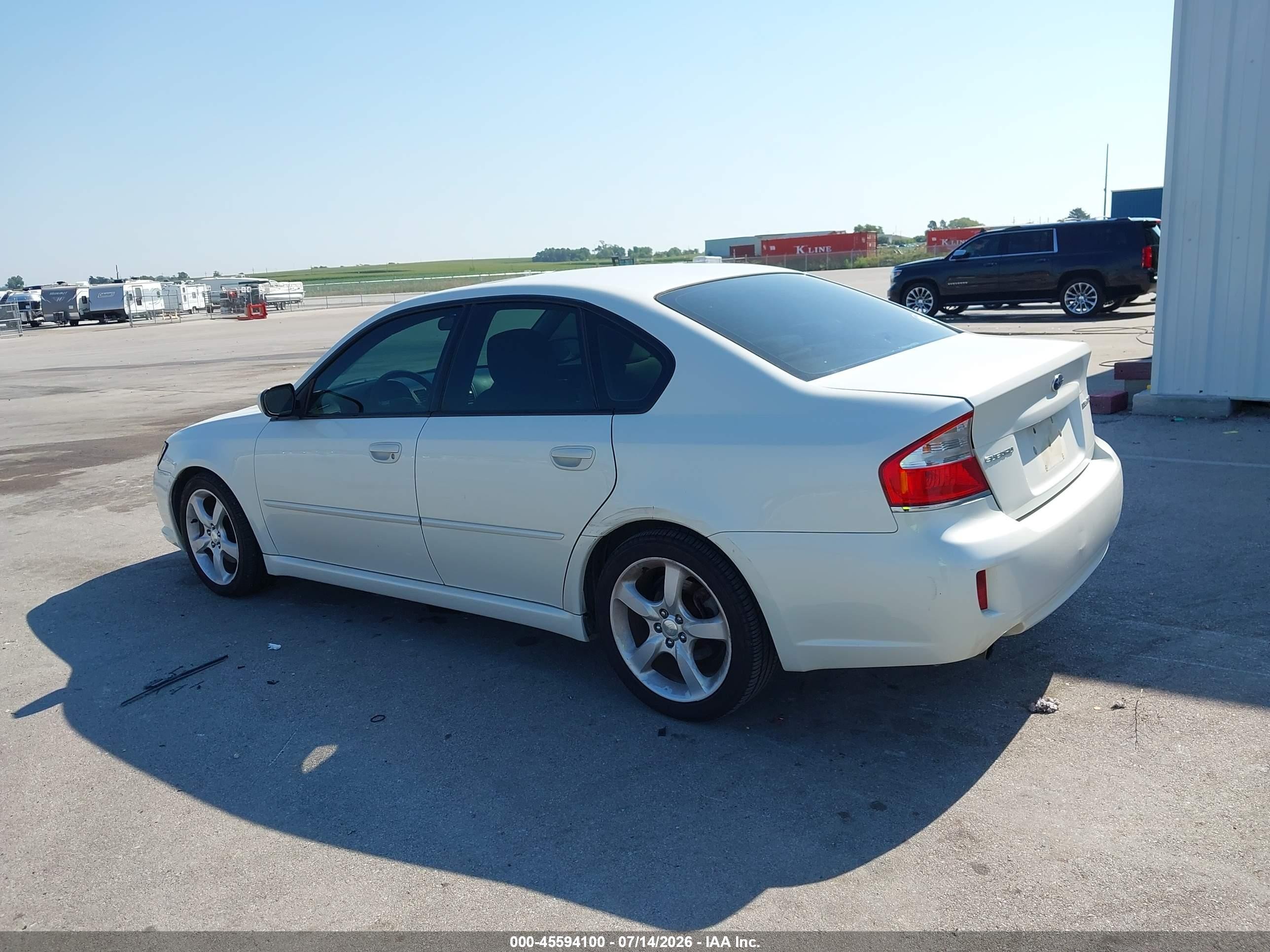2009 Subaru Legacy 2.5i White vin: 4S3BL616097227165