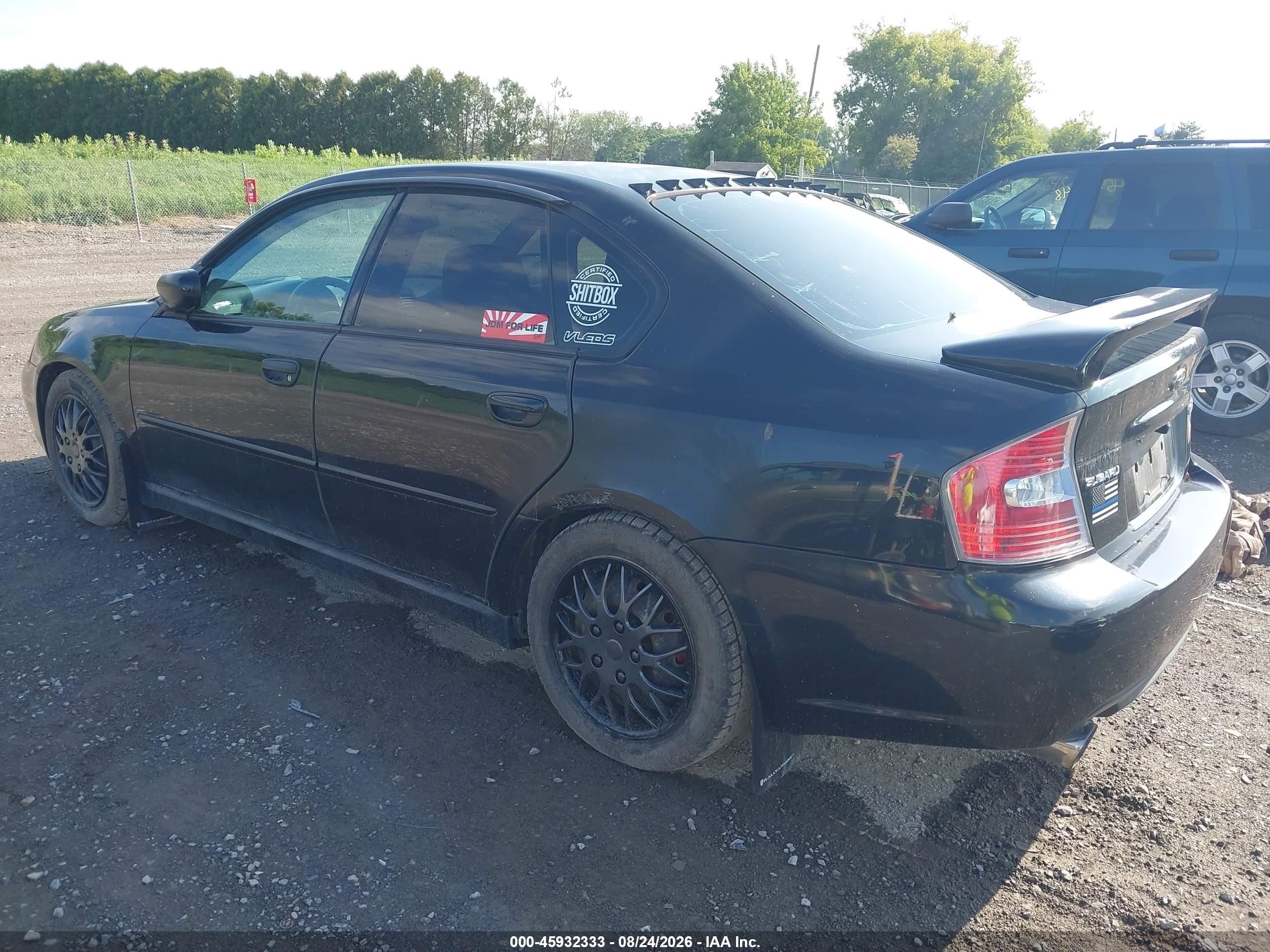 2007 Subaru Legacy 2.5i Черный vin: 4S3BL616277208923