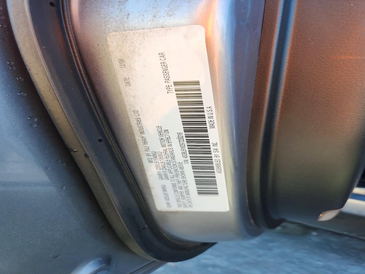 2009 Subaru Legacy 2.5i Silver vin: 4S3BL616297228219