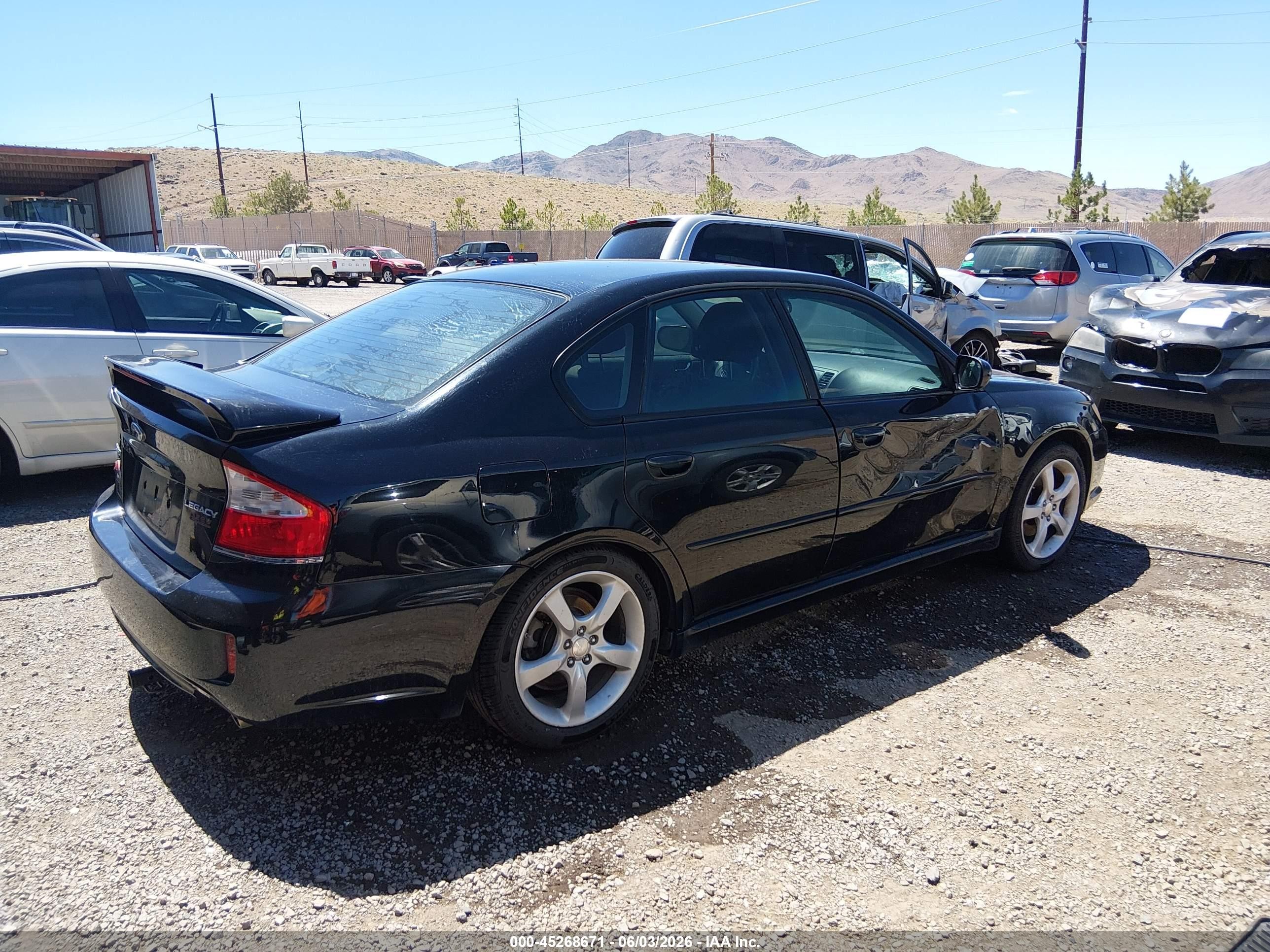 2008 Subaru Legacy 2.5i Черный vin: 4S3BL616387222895