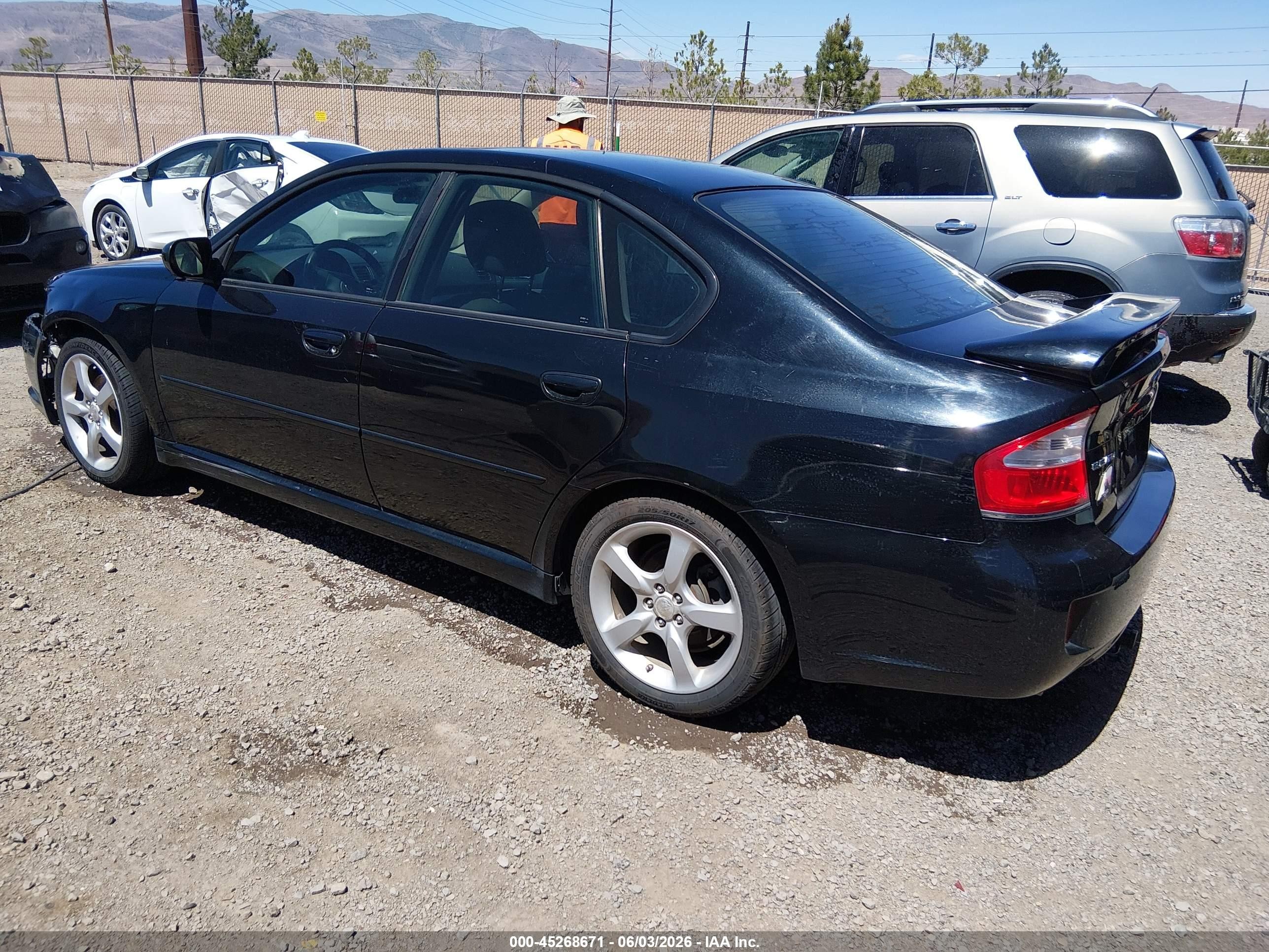 2008 Subaru Legacy 2.5i Черный vin: 4S3BL616387222895