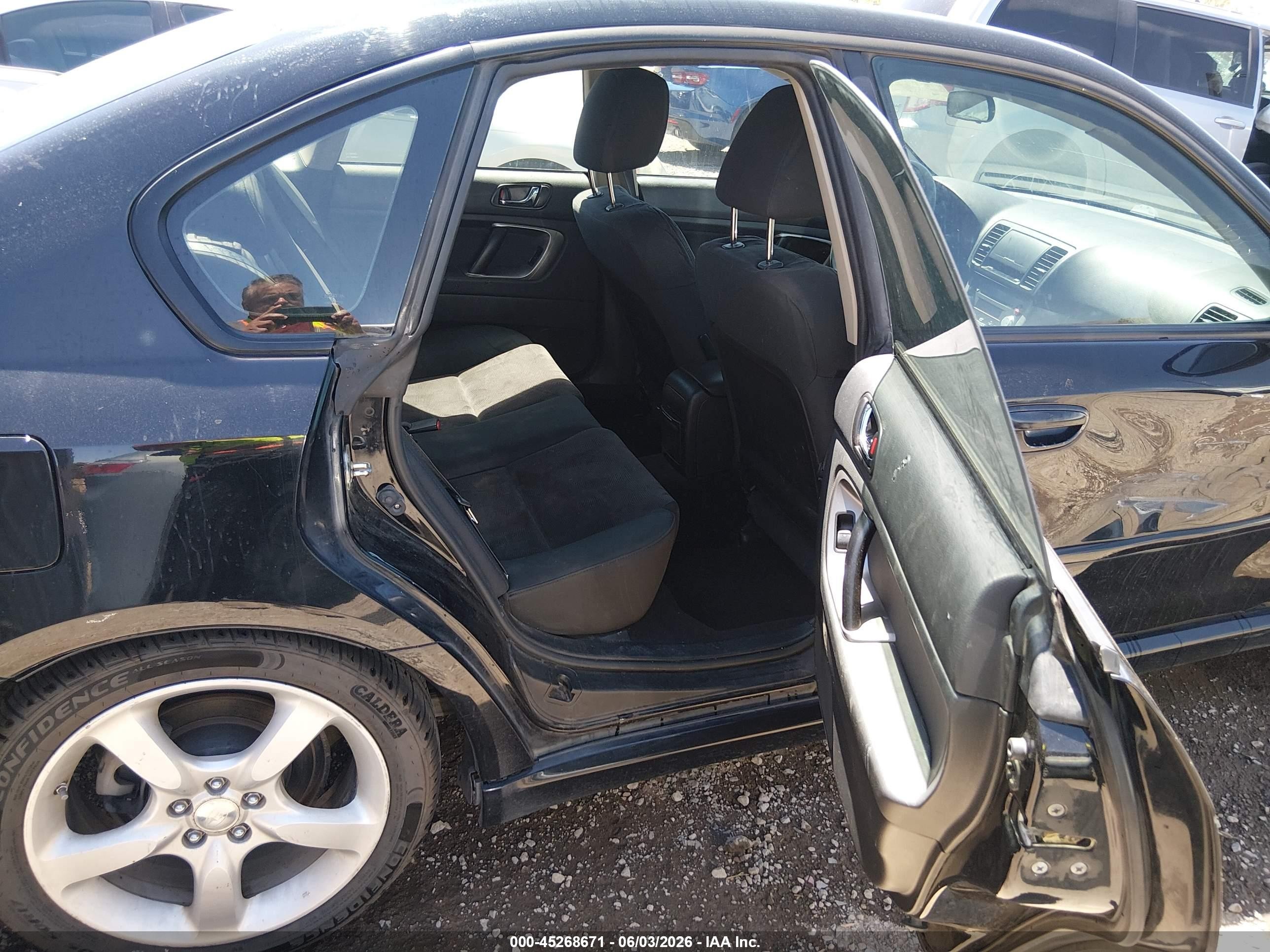 2008 Subaru Legacy 2.5i Черный vin: 4S3BL616387222895