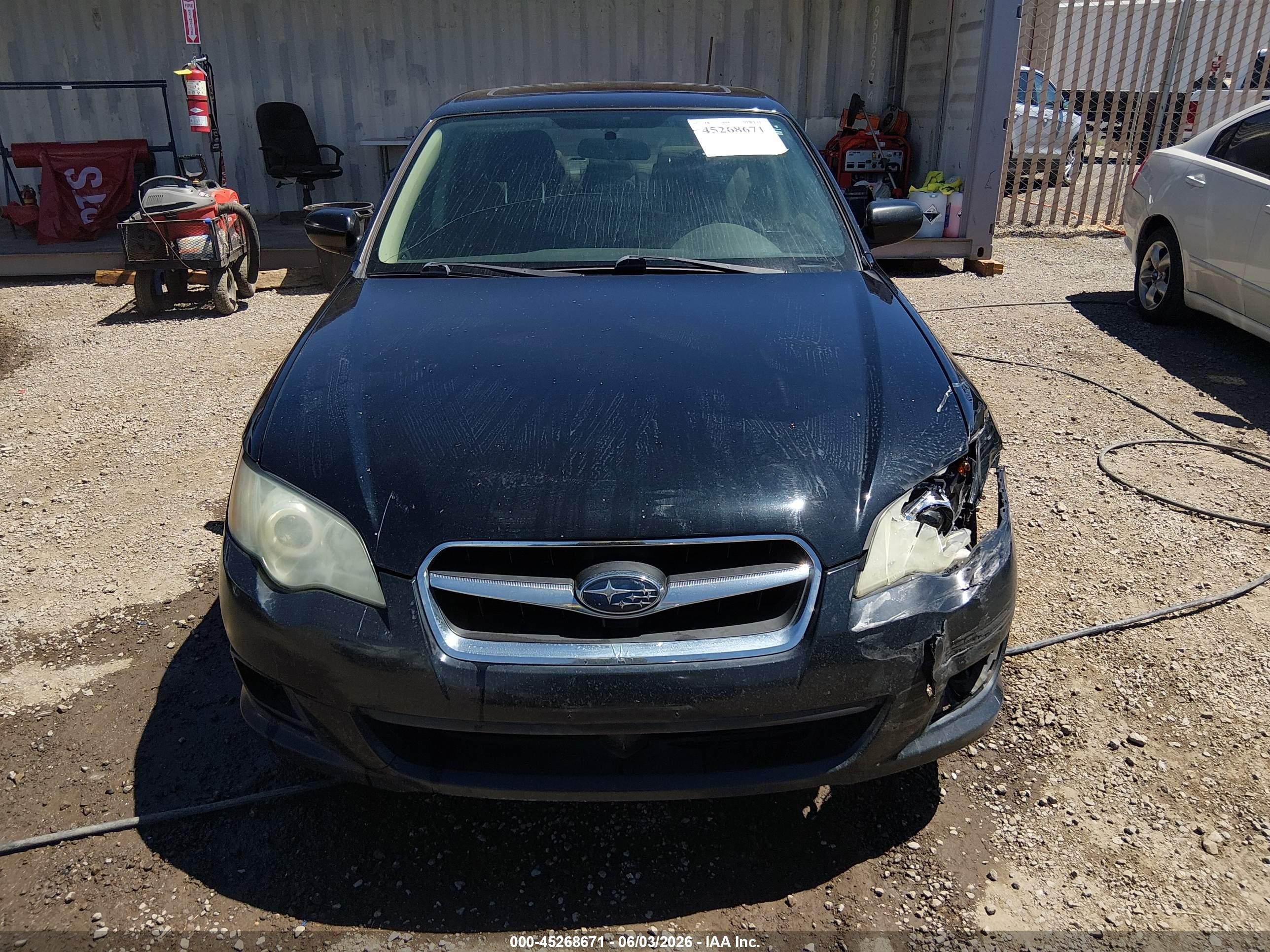 2008 Subaru Legacy 2.5i Черный vin: 4S3BL616387222895