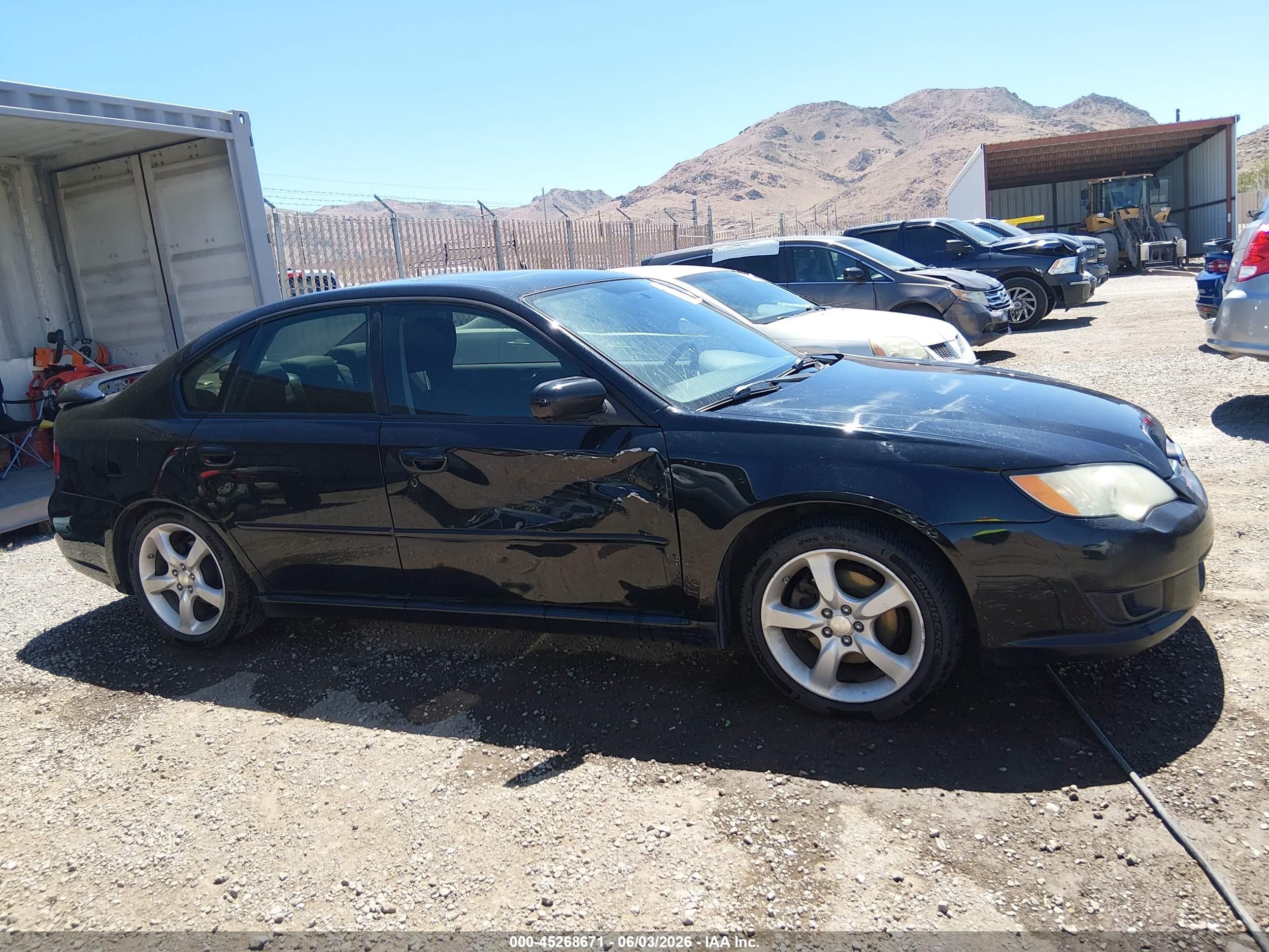 2008 Subaru Legacy 2.5i Черный vin: 4S3BL616387222895