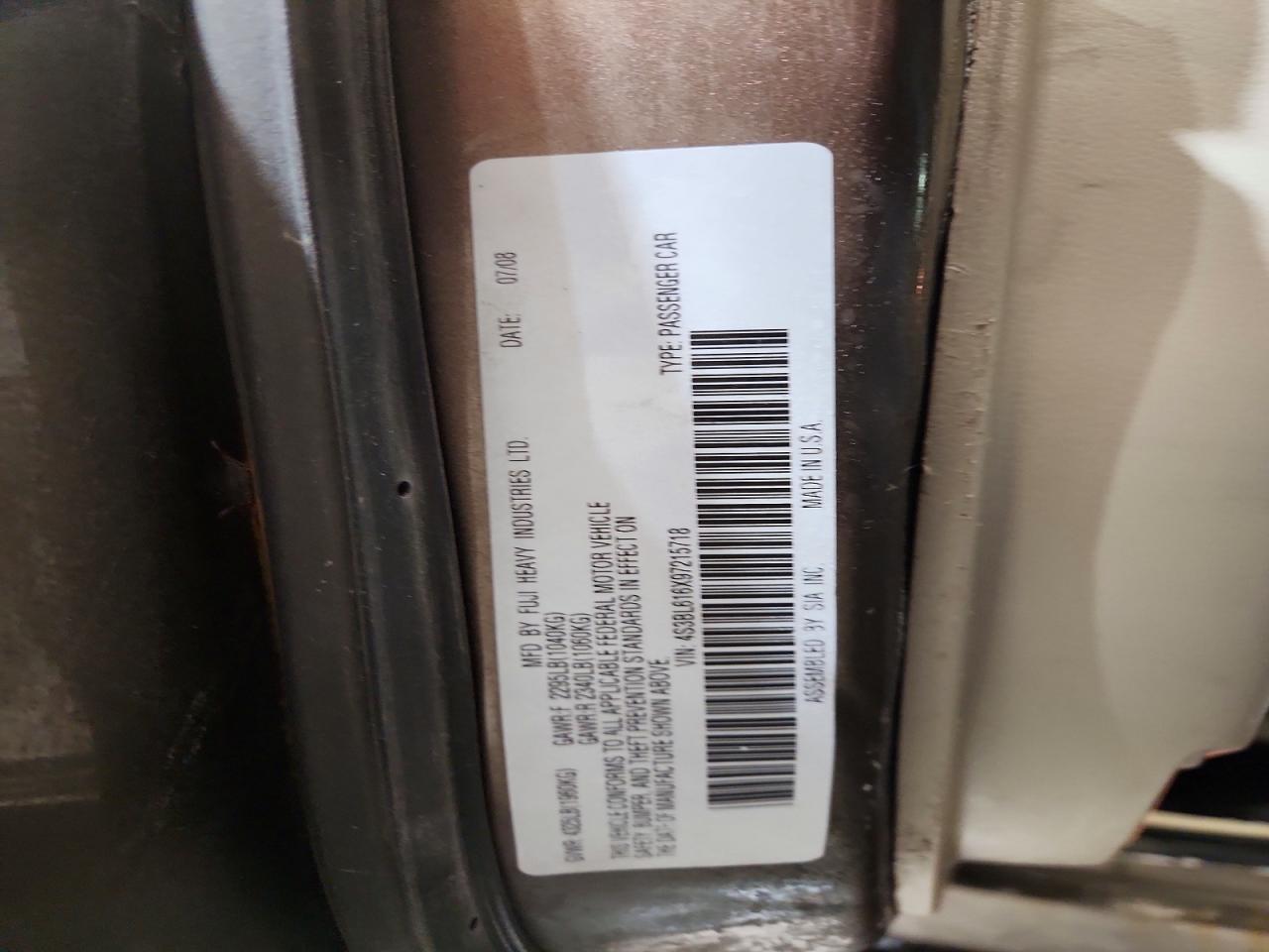 2009 Subaru Legacy 2.5i Brown vin: 4S3BL616397226124