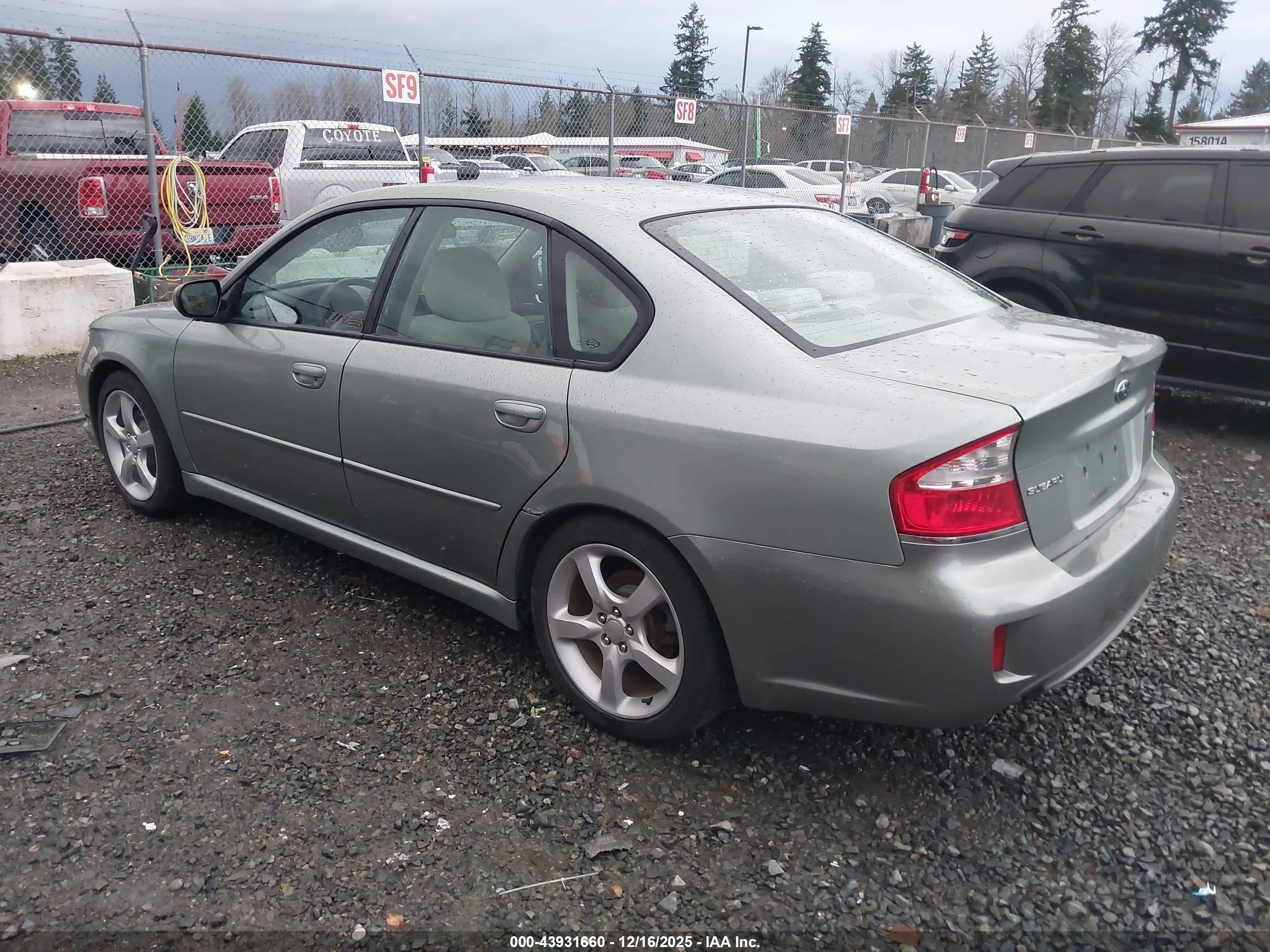 2009 Subaru Legacy 2.5i Green vin: 4S3BL616397227712