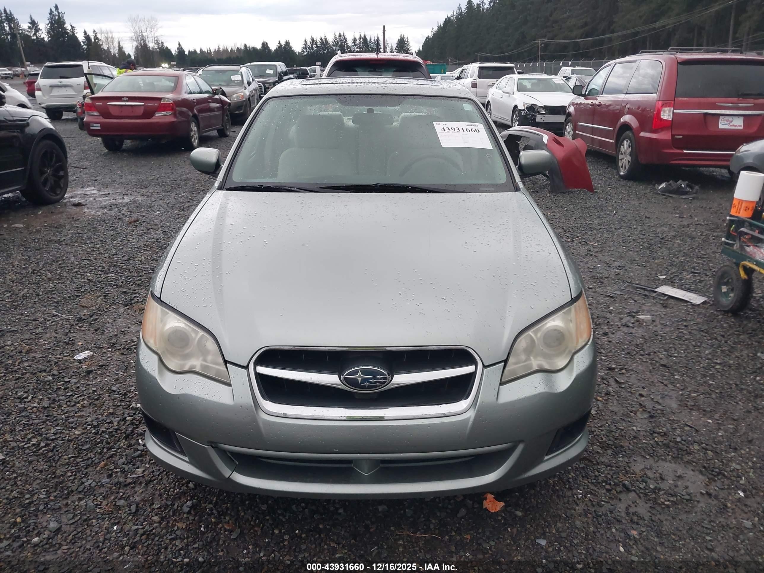2009 Subaru Legacy 2.5i Green vin: 4S3BL616397227712