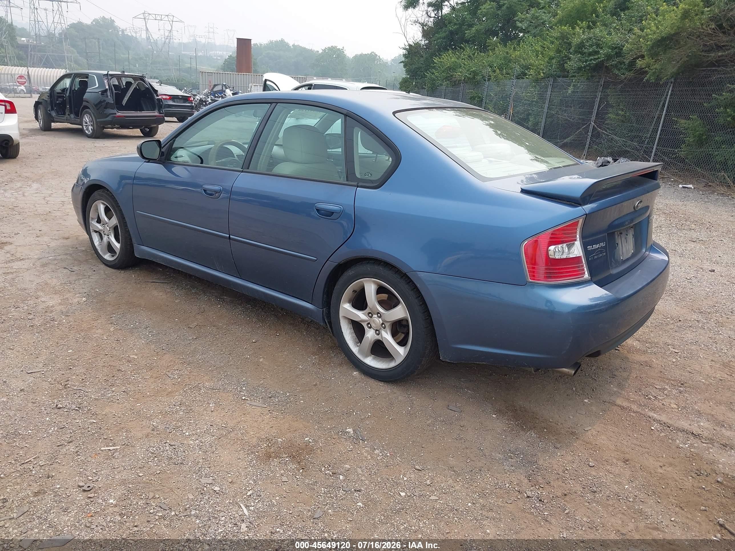 2007 Subaru Legacy 2.5i Light Blue vin: 4S3BL616477203576