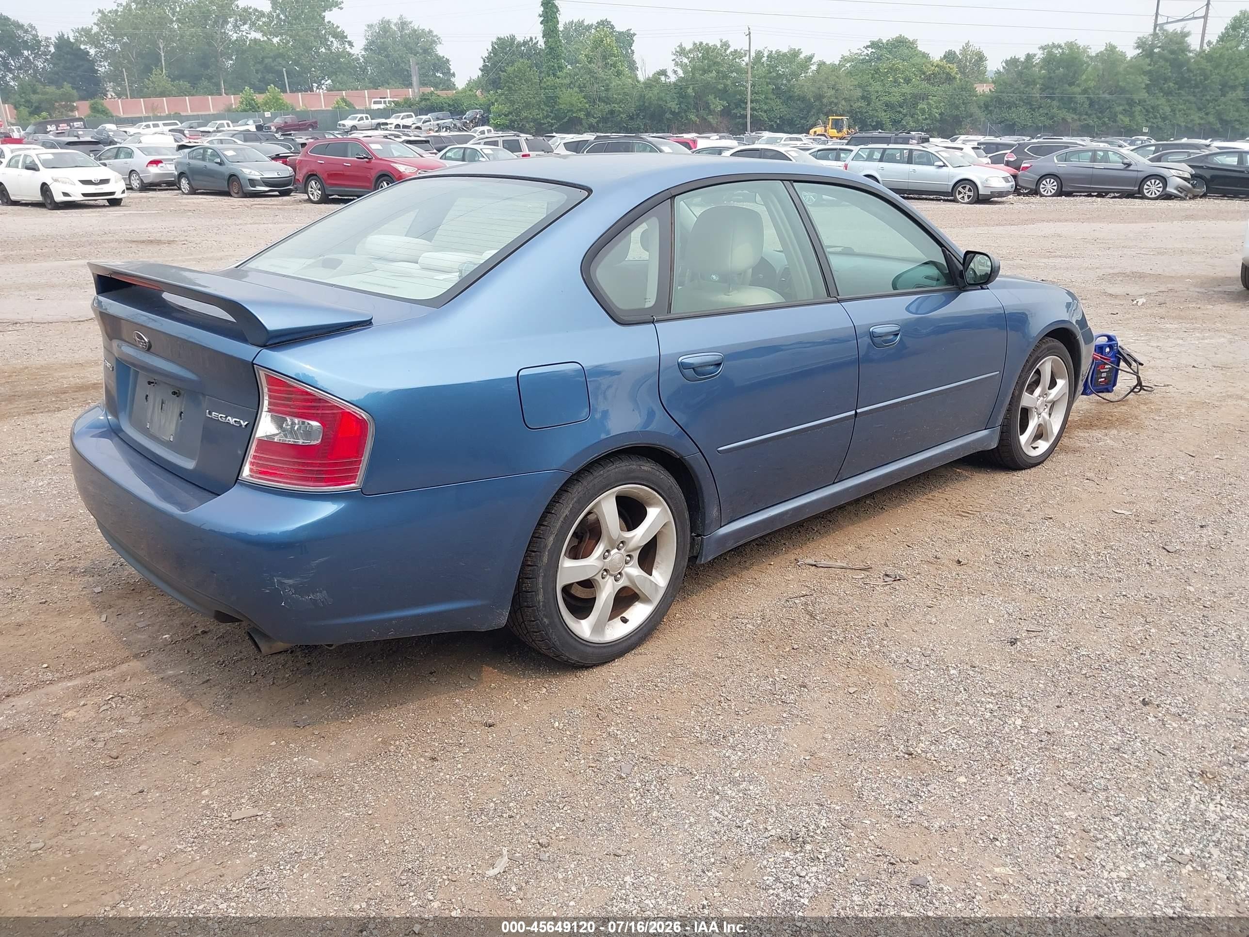 2007 Subaru Legacy 2.5i Light Blue vin: 4S3BL616477203576