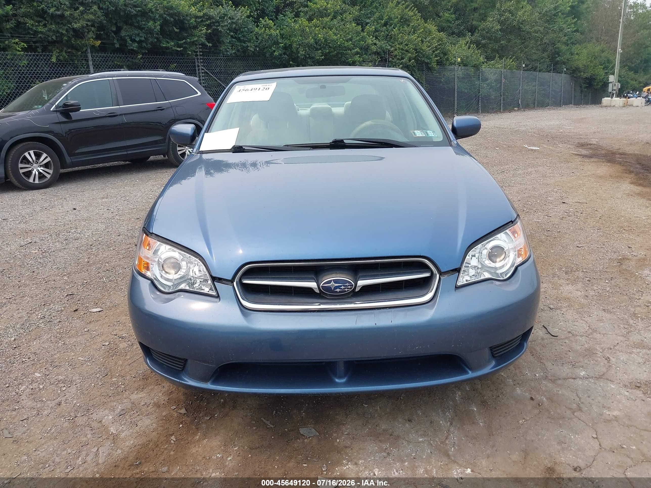 2007 Subaru Legacy 2.5i Light Blue vin: 4S3BL616477203576