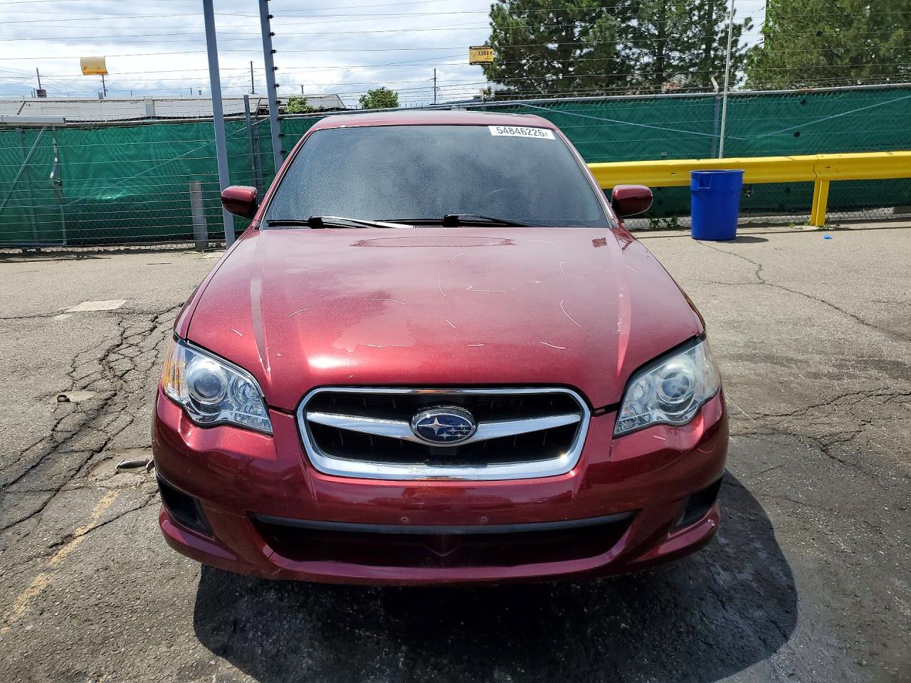 2009 Subaru Legacy 2.5i Burgundy vin: 4S3BL616596224834