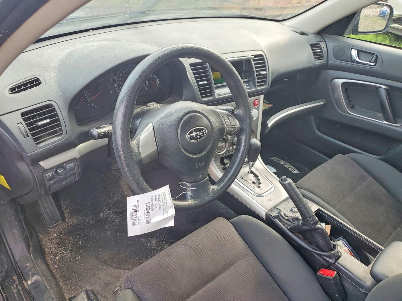 2009 Subaru Legacy 2.5i Black vin: 4S3BL616597200012