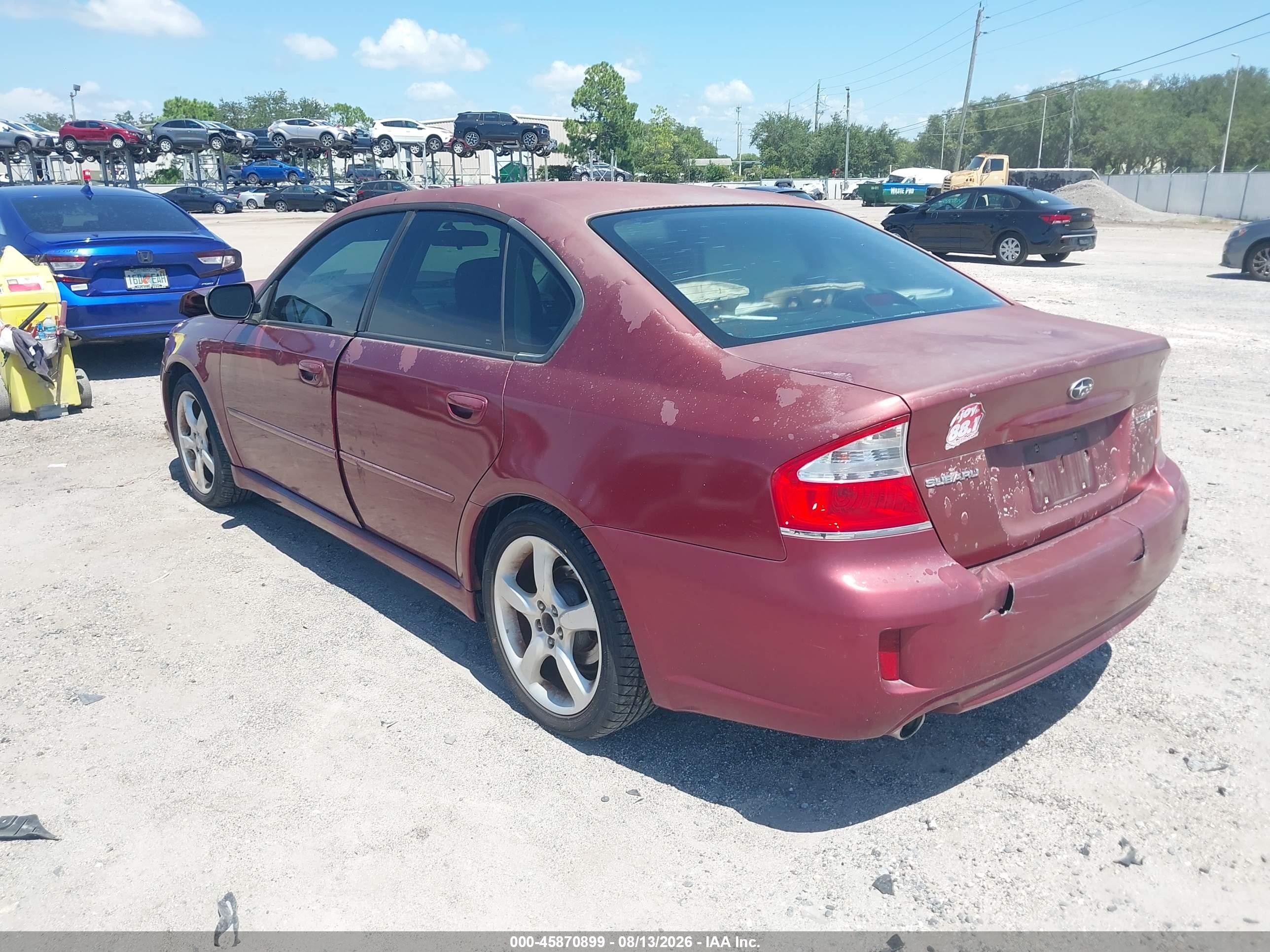 2009 Subaru Legacy 2.5i Красный vin: 4S3BL616597235732