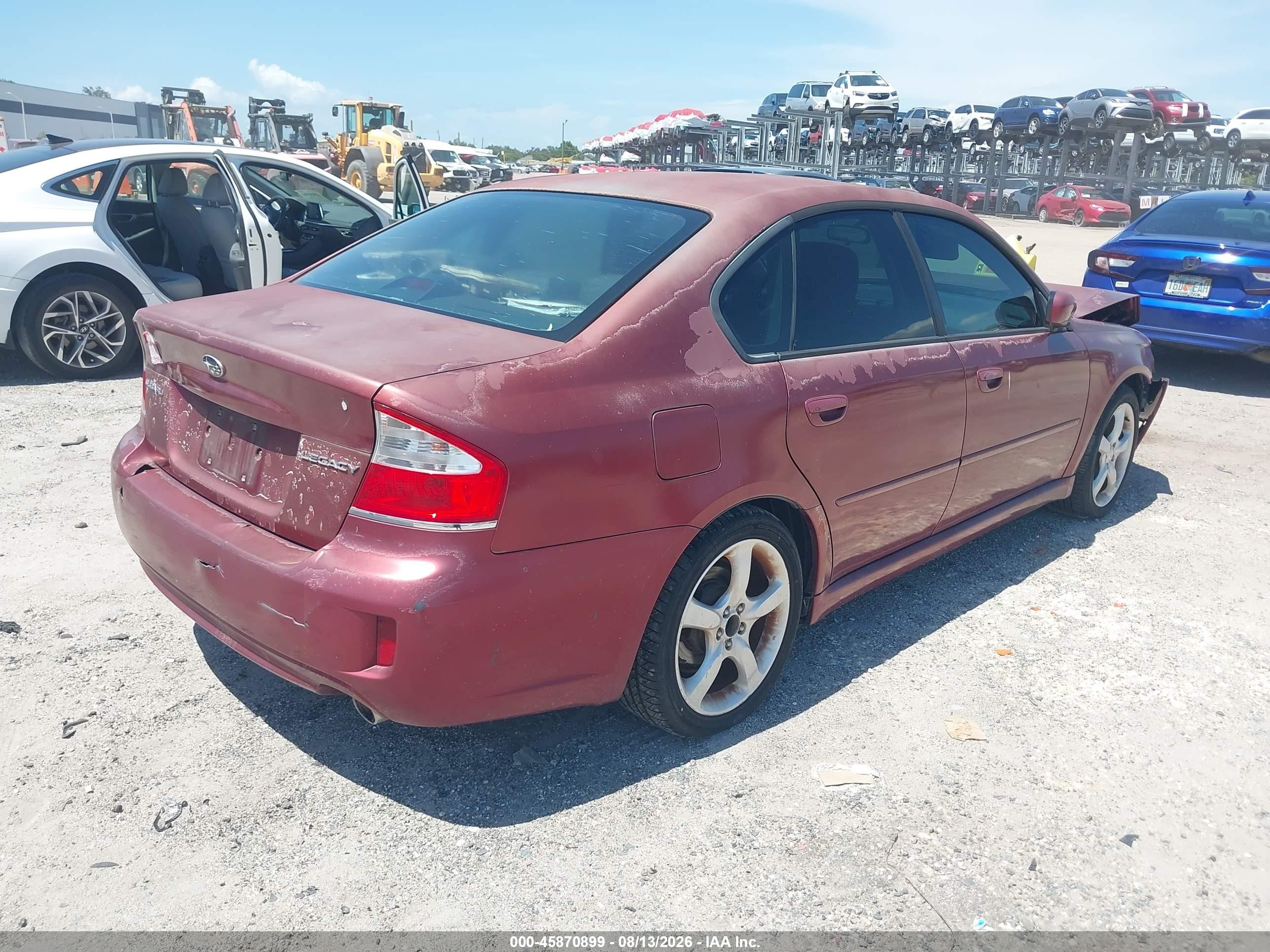 2009 Subaru Legacy 2.5i Красный vin: 4S3BL616597235732