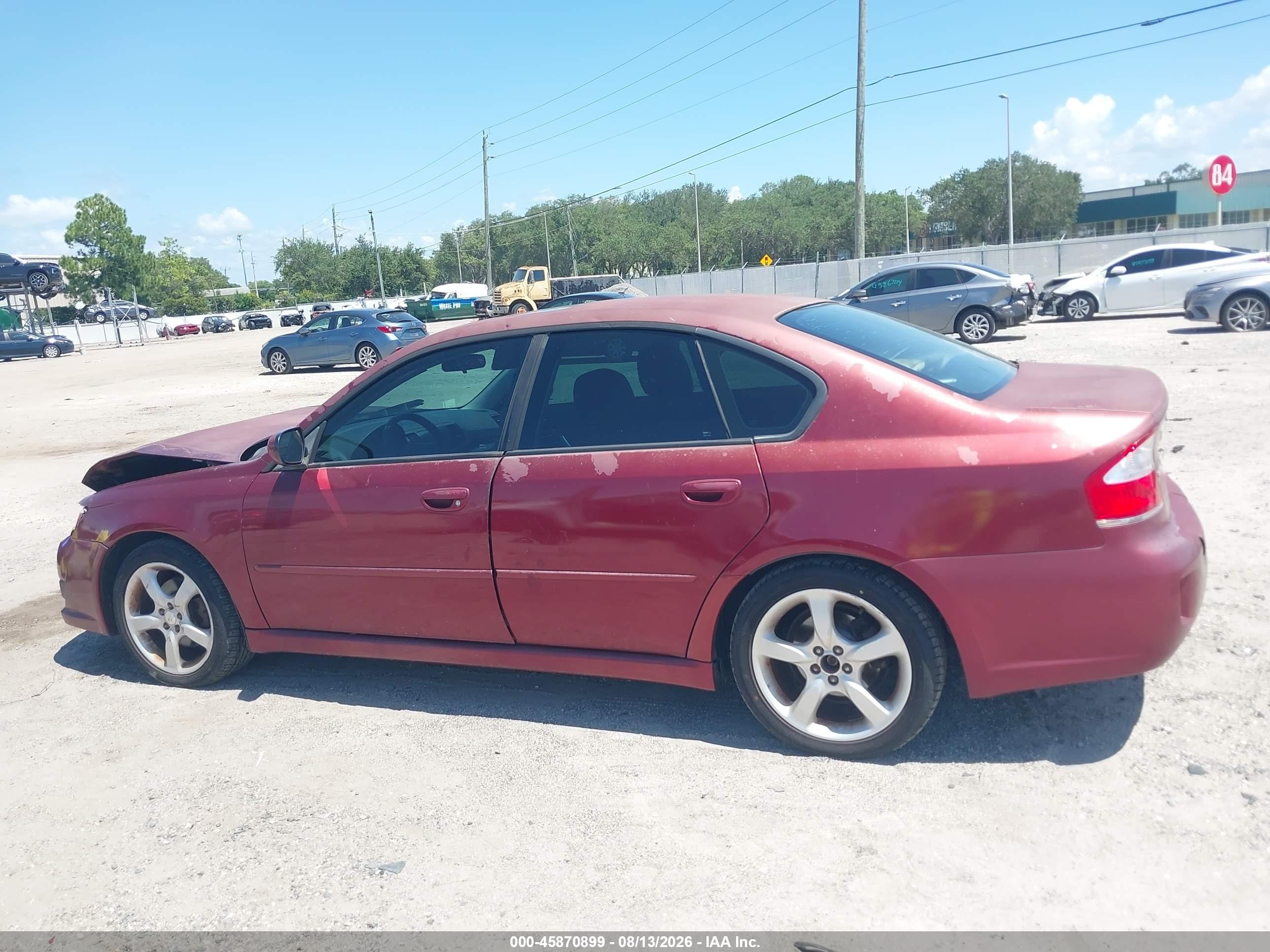 2009 Subaru Legacy 2.5i Красный vin: 4S3BL616597235732