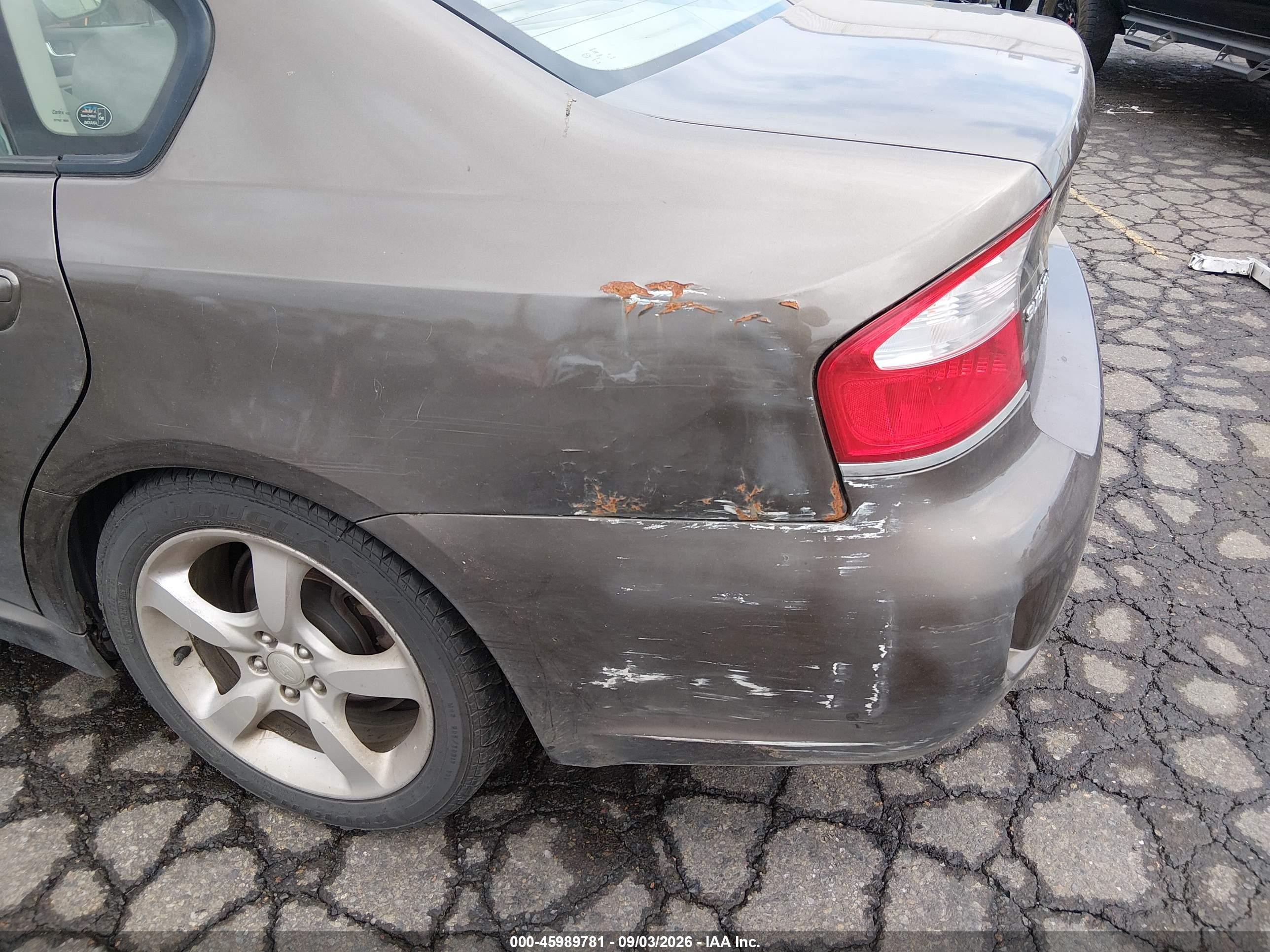 2009 Subaru Legacy 2.5i Brown vin: 4S3BL616597236119