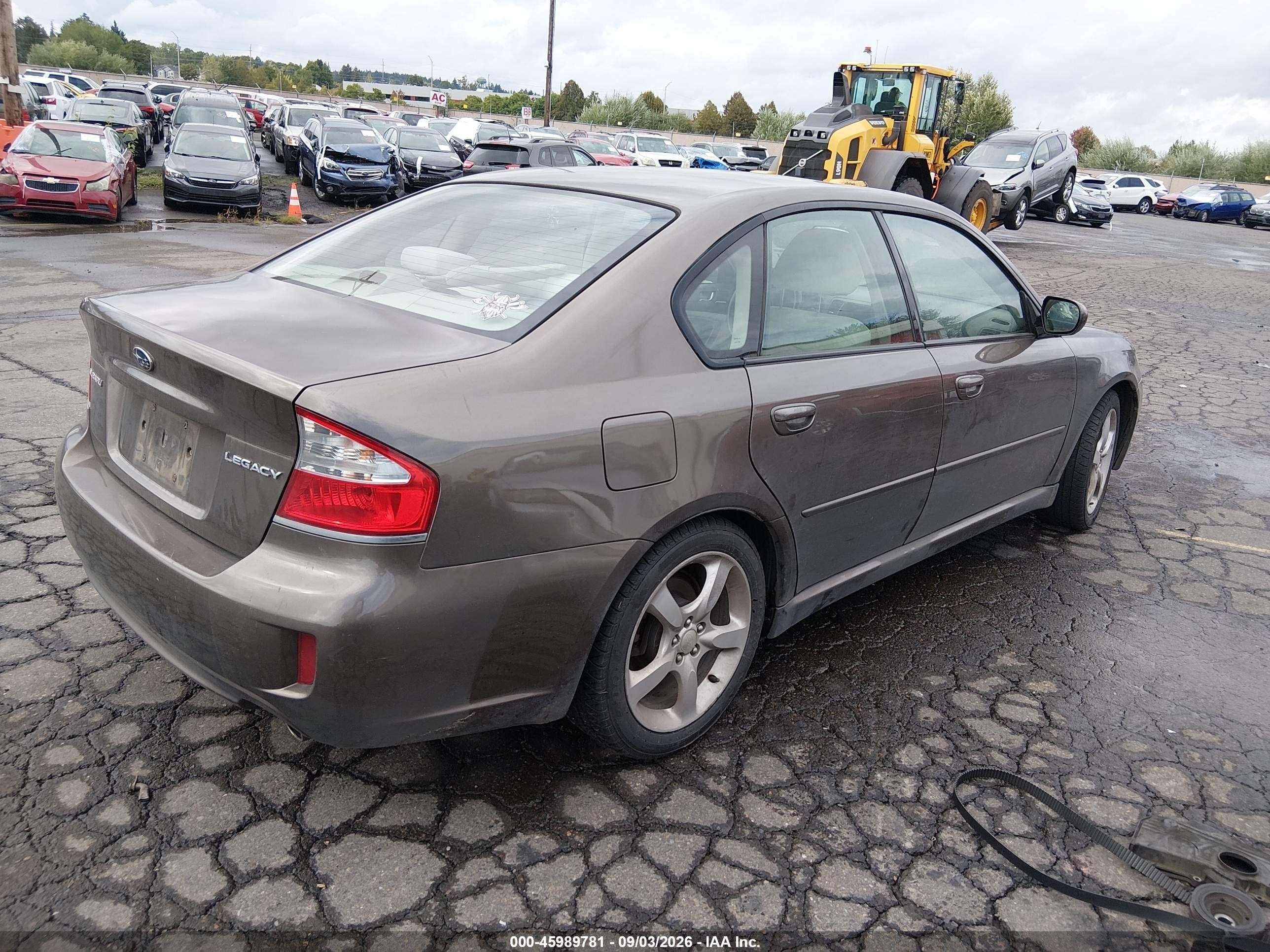 2009 Subaru Legacy 2.5i Brown vin: 4S3BL616597236119