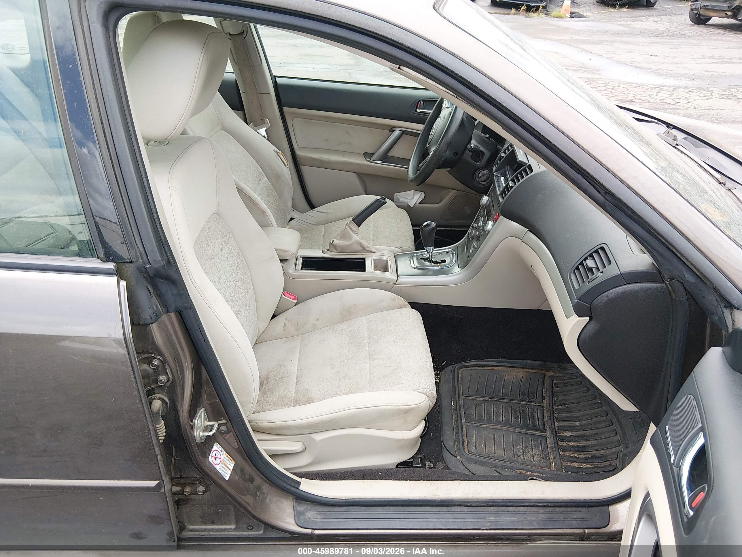 2009 Subaru Legacy 2.5i Brown vin: 4S3BL616597236119