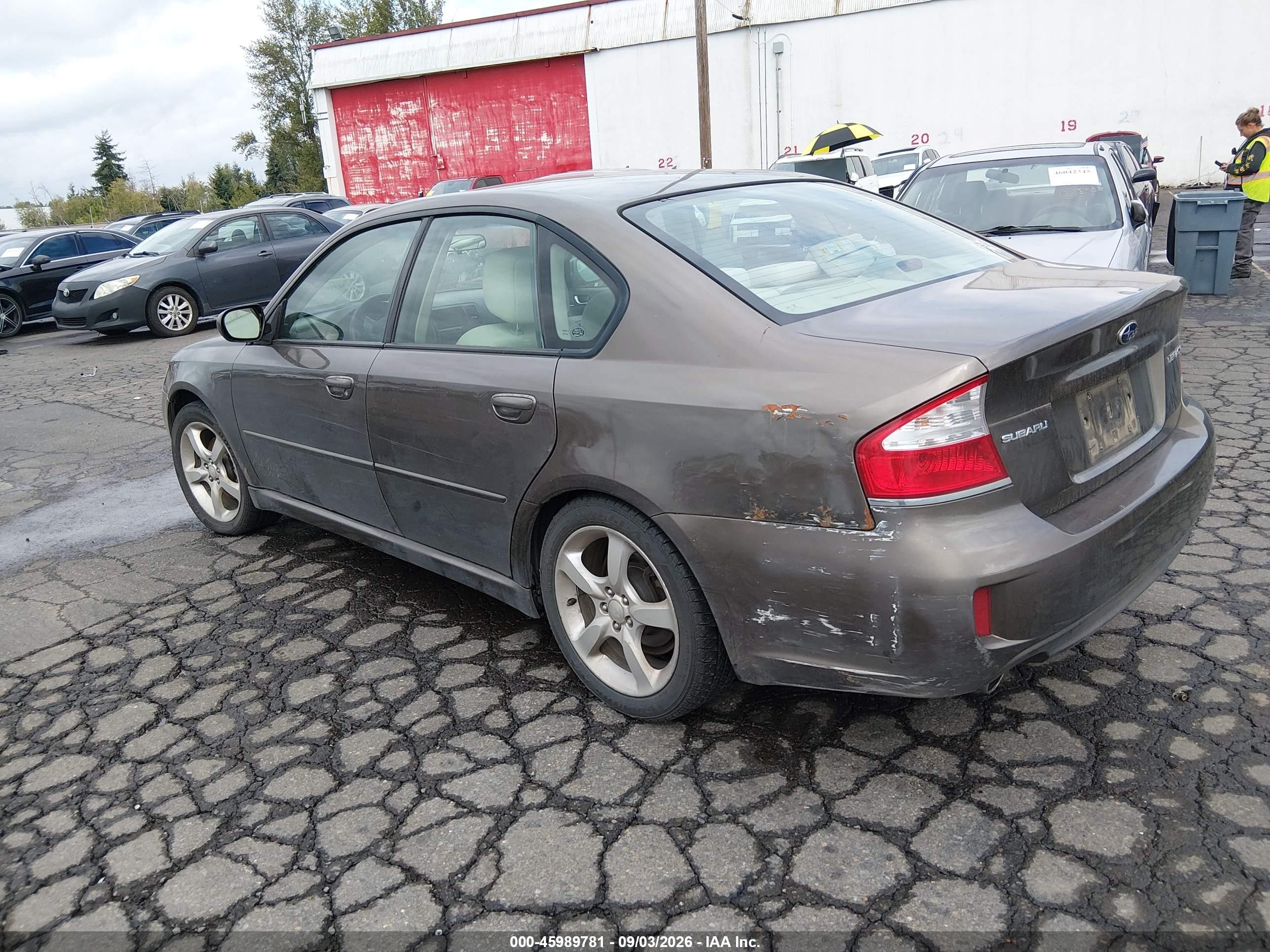 2009 Subaru Legacy 2.5i Brown vin: 4S3BL616597236119