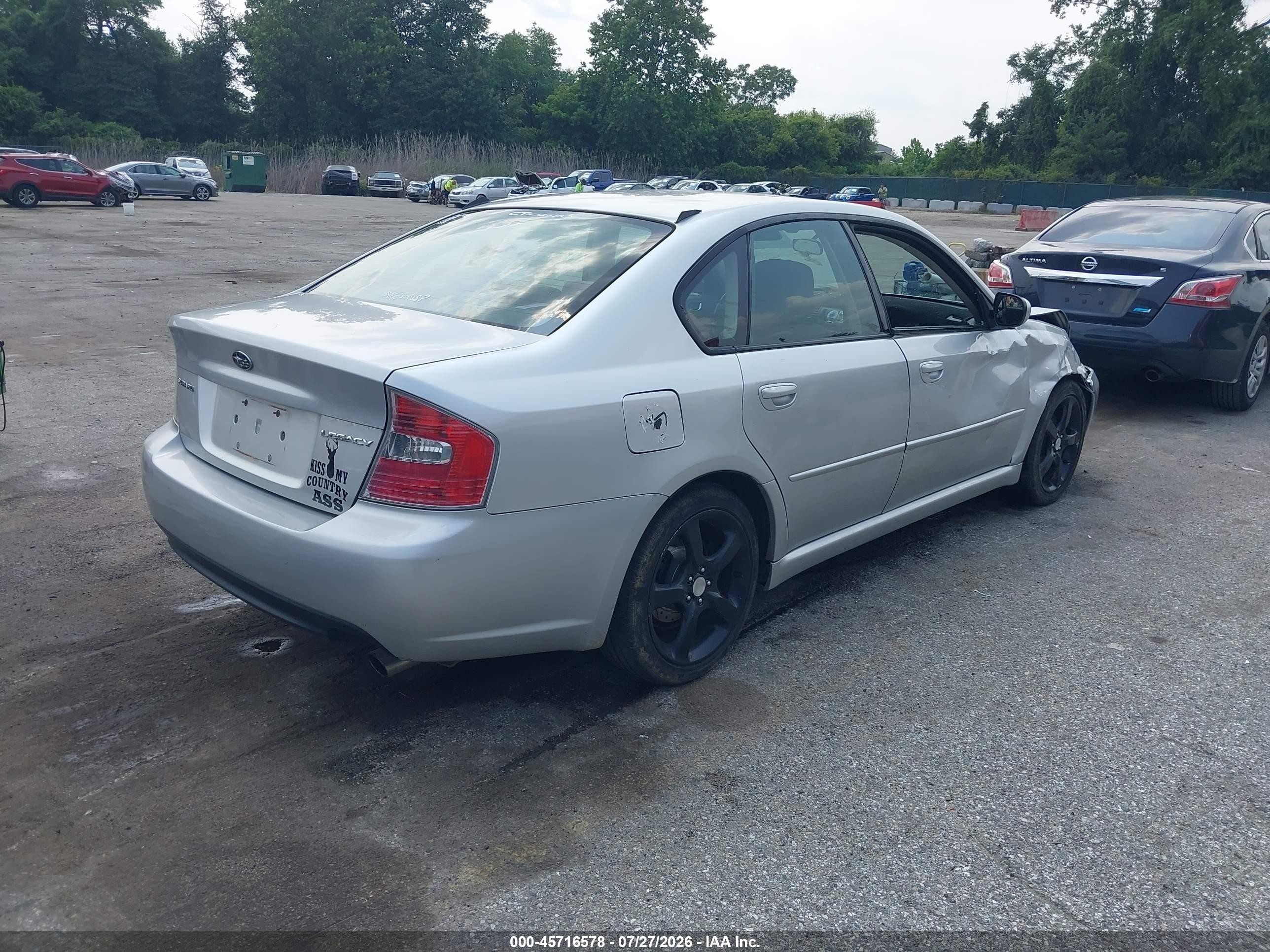 2007 Subaru Legacy 2.5i Серебряный vin: 4S3BL616677203627