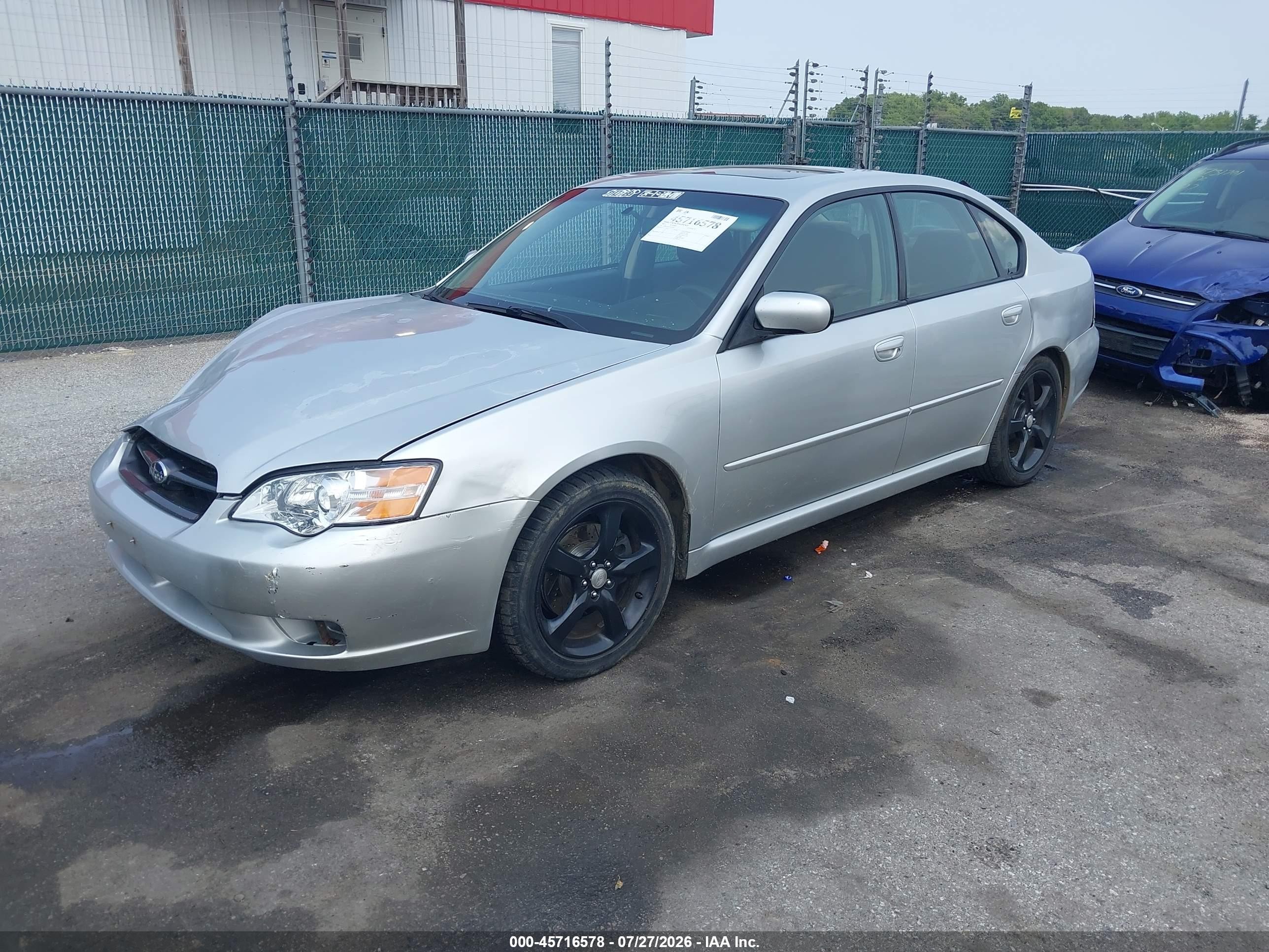2007 Subaru Legacy 2.5i Серебряный vin: 4S3BL616677203627