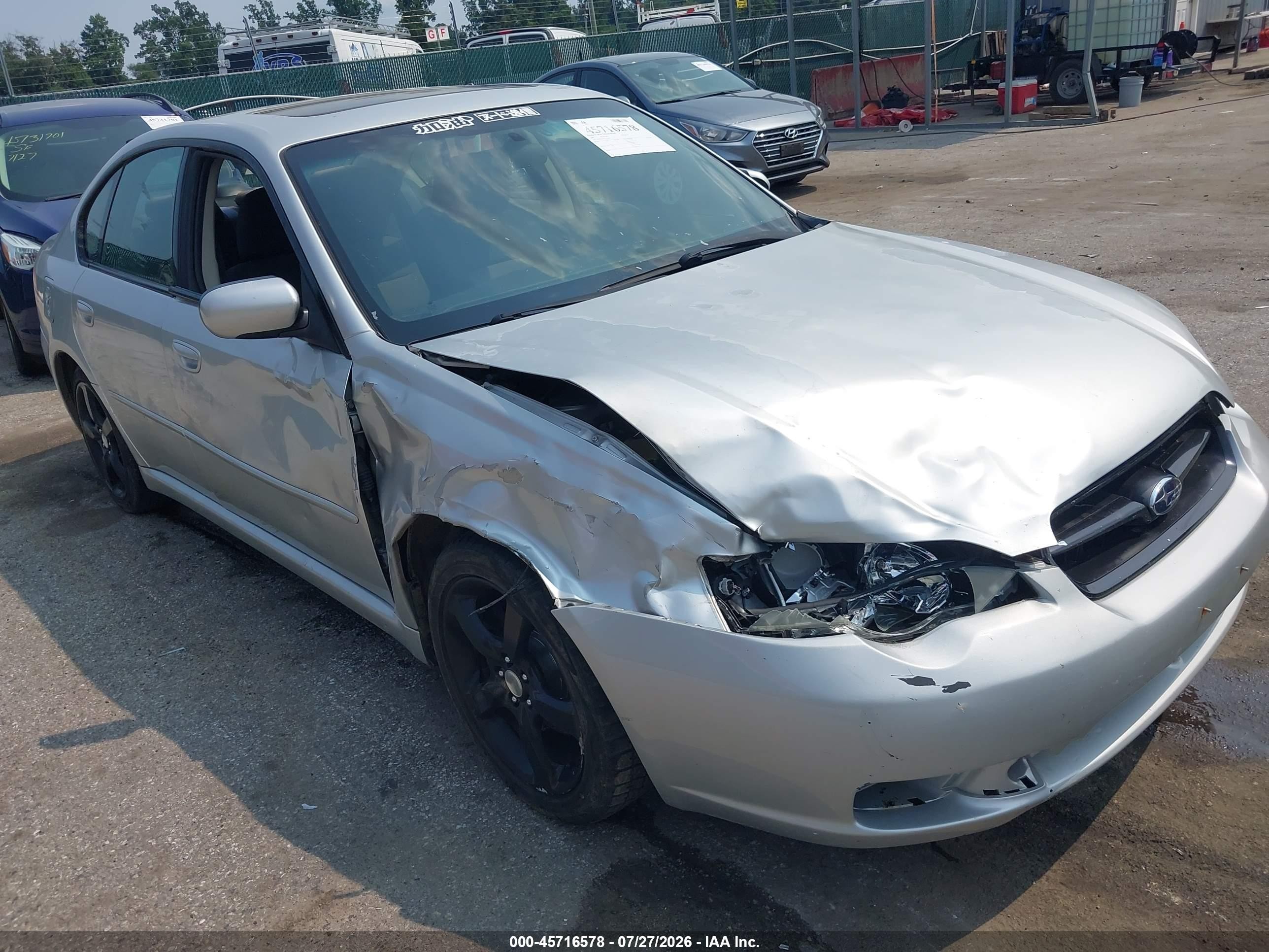 2007 Subaru Legacy 2.5i Серебряный vin: 4S3BL616677203627