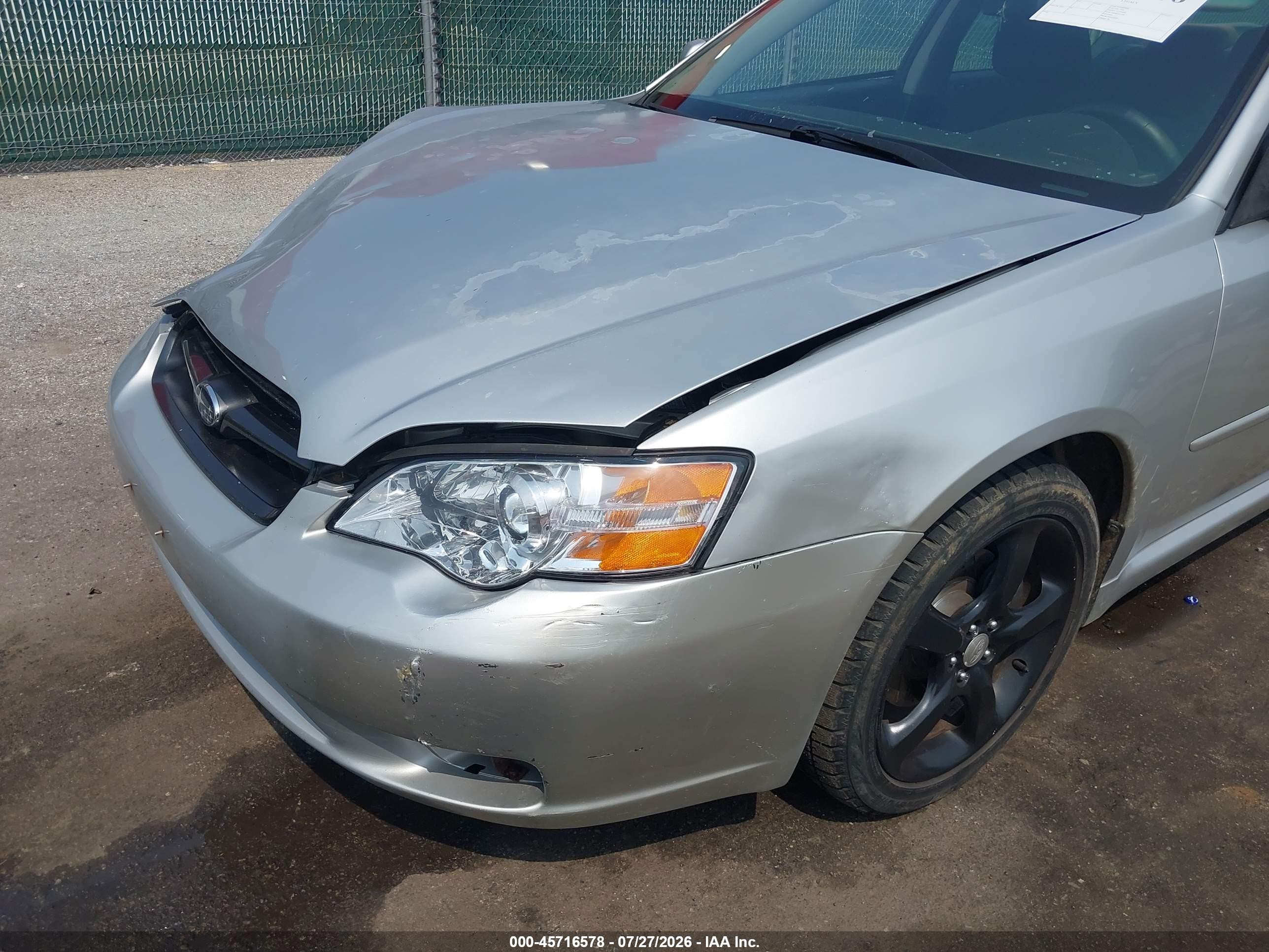 2007 Subaru Legacy 2.5i Серебряный vin: 4S3BL616677203627