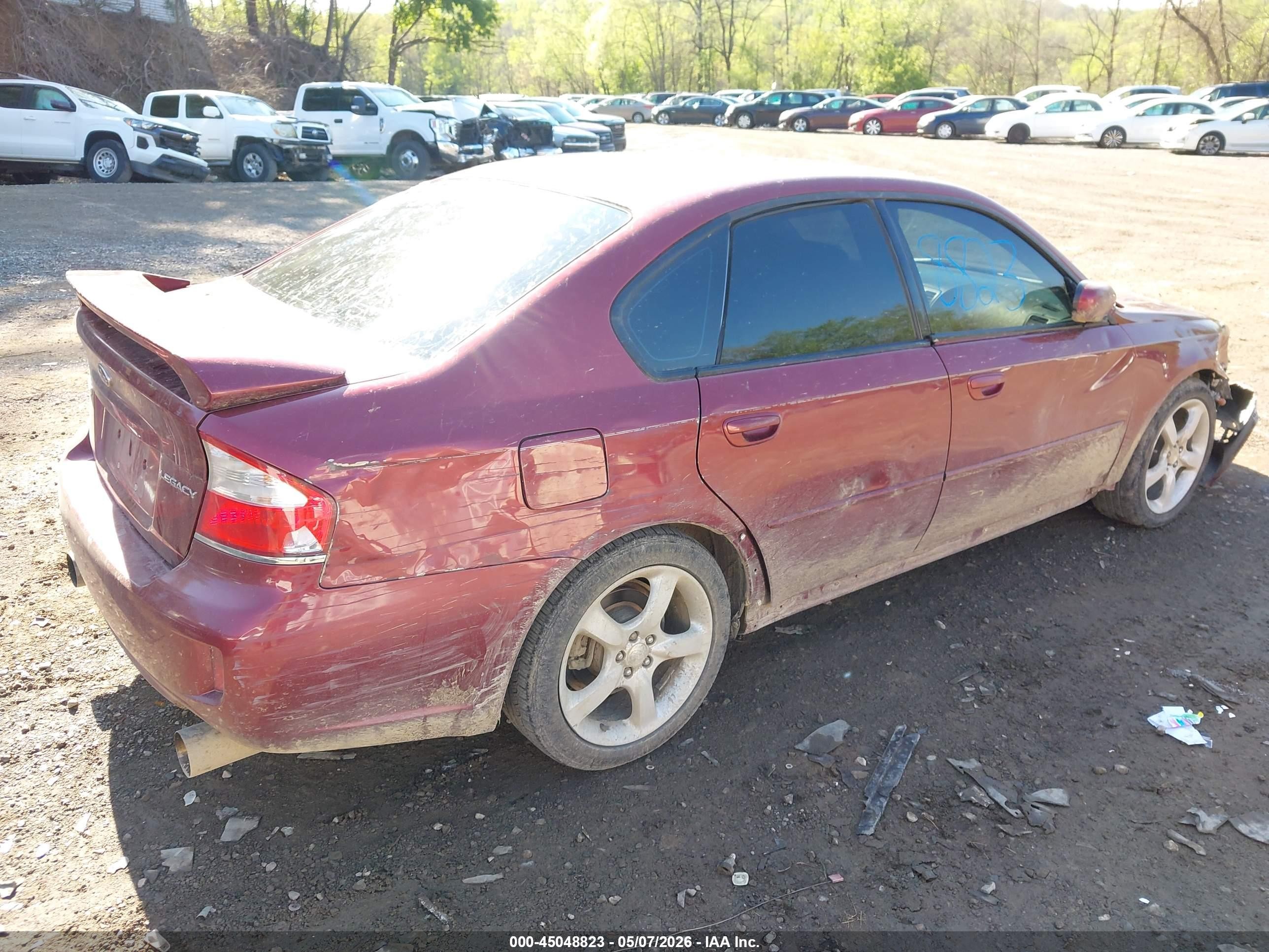 2009 Subaru Legacy 2.5i Красный vin: 4S3BL616697236887