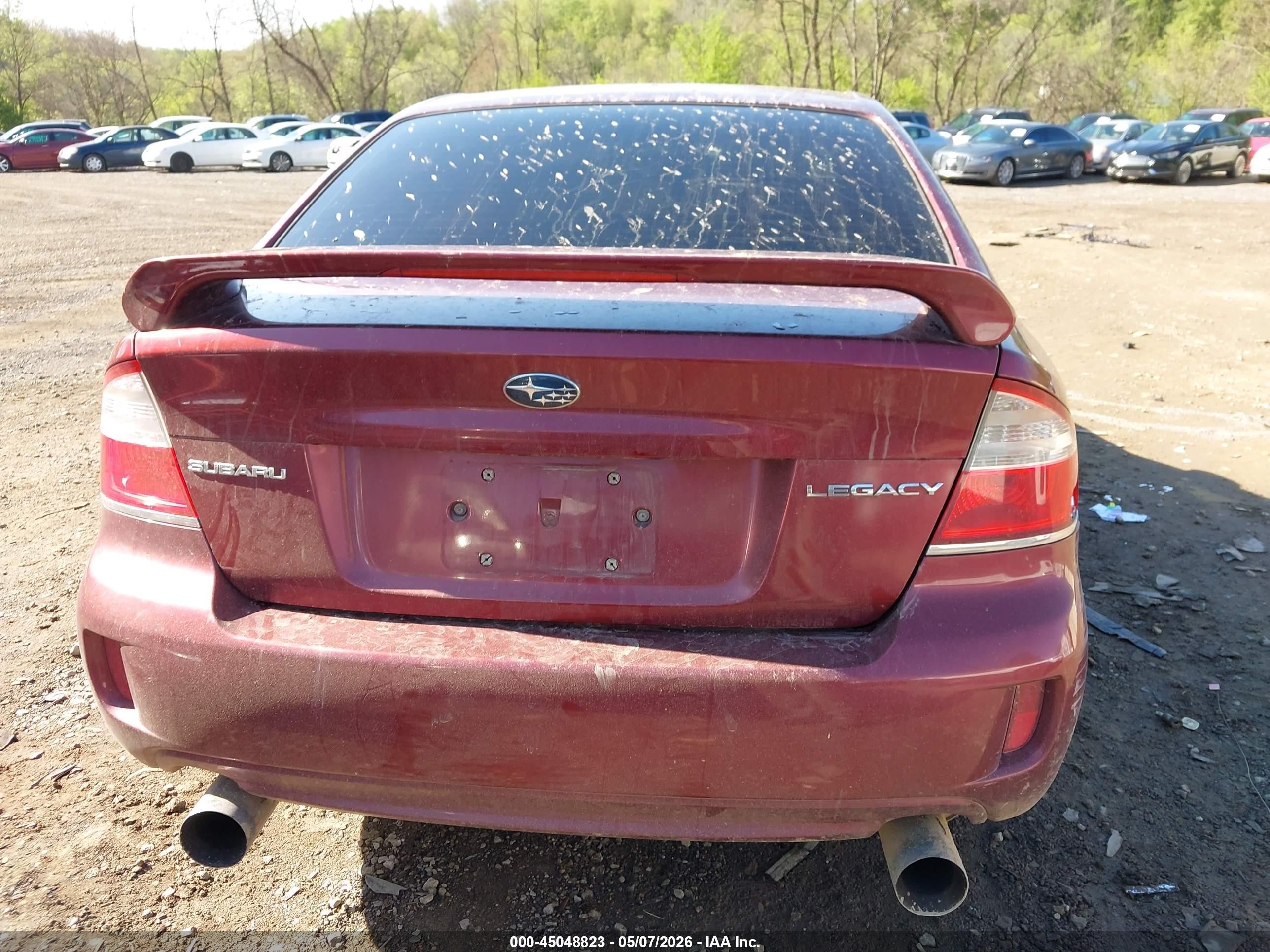 2009 Subaru Legacy 2.5i Красный vin: 4S3BL616697236887