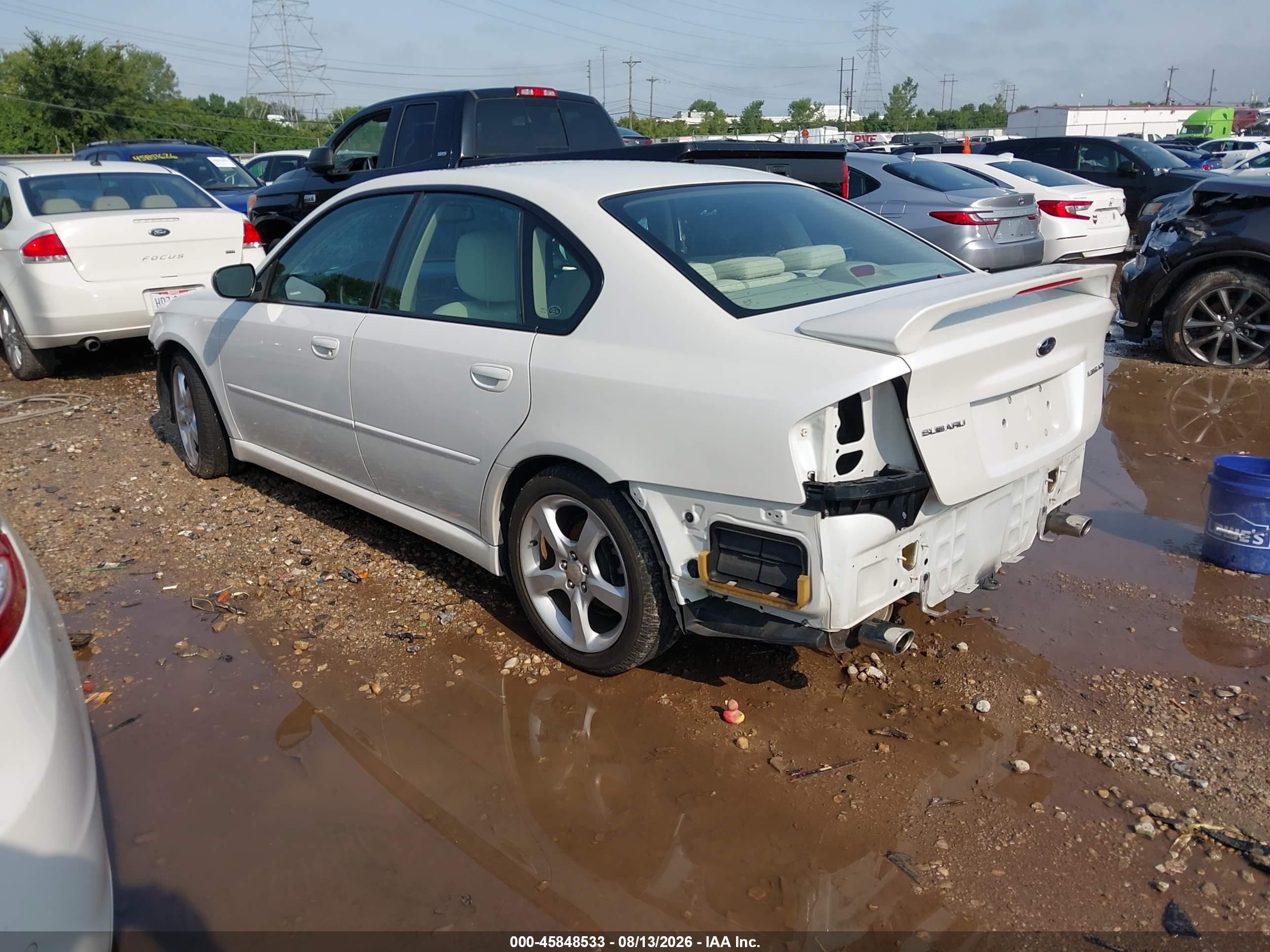 2008 Subaru Legacy 2.5i Белый vin: 4S3BL616787202391
