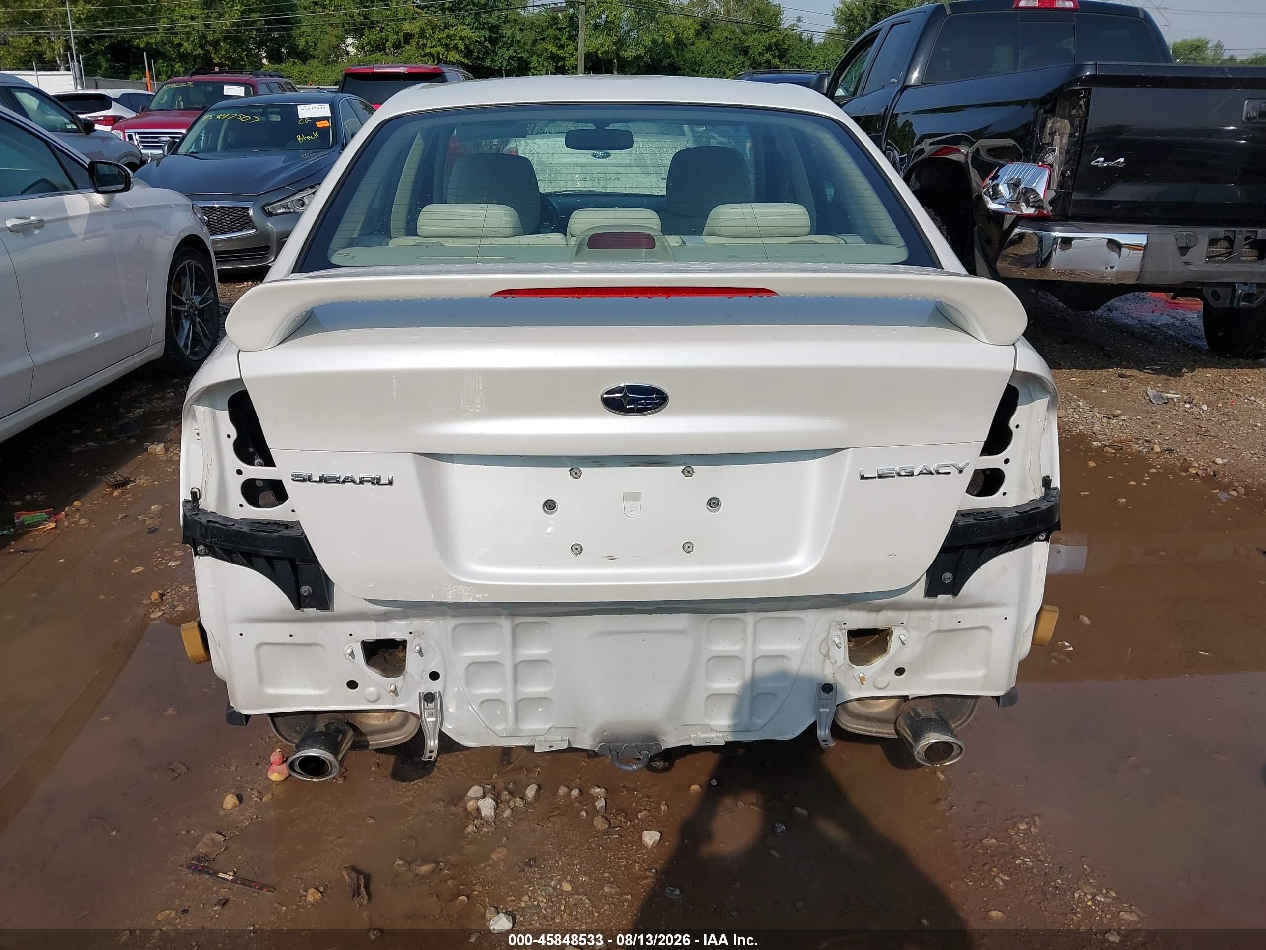 2008 Subaru Legacy 2.5i Белый vin: 4S3BL616787202391