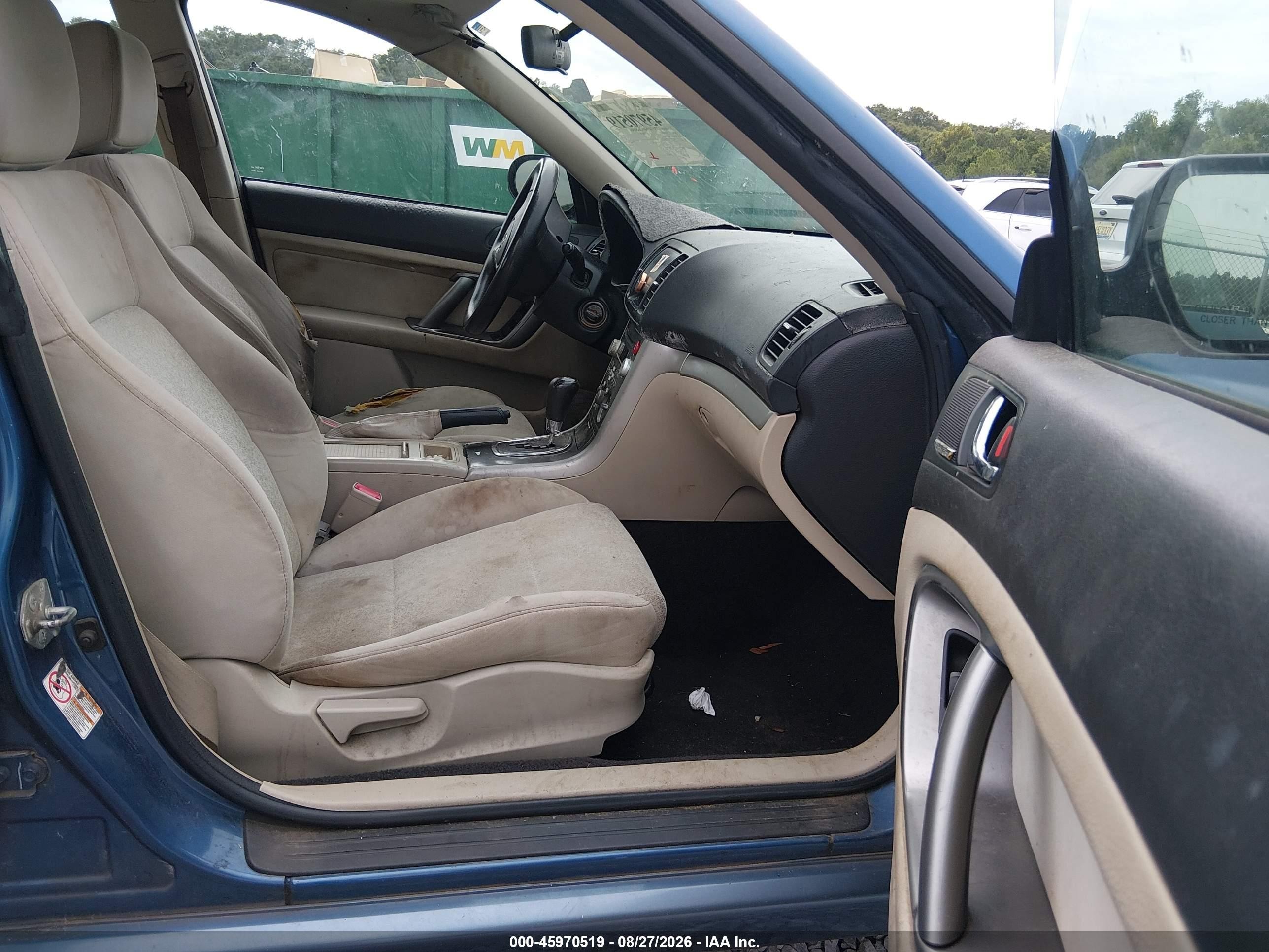 2009 Subaru Legacy 2.5i Blue vin: 4S3BL616797212405