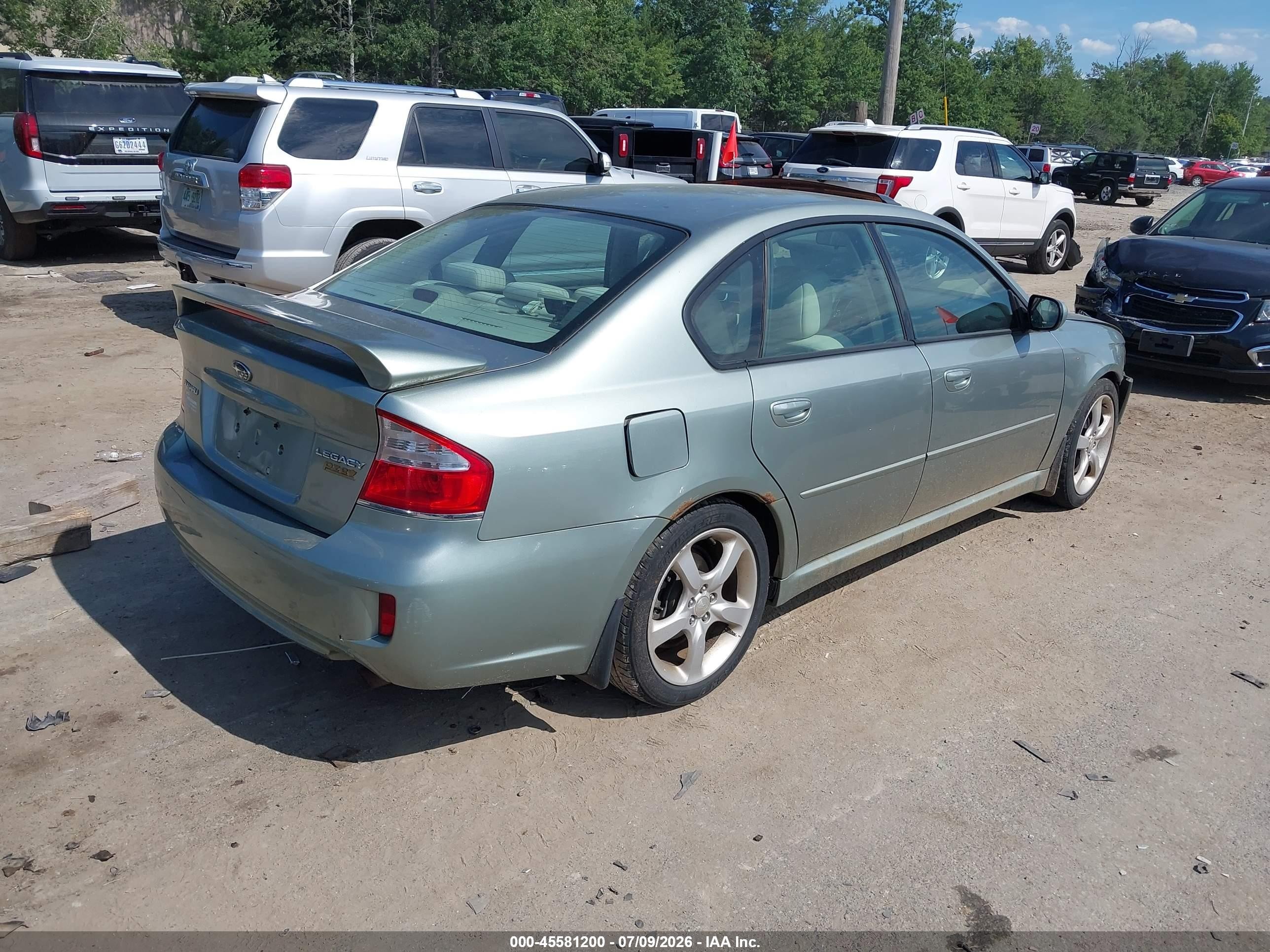 2009 Subaru Legacy 2.5i Green vin: 4S3BL616897224191