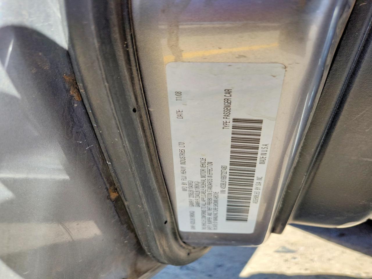 2009 Subaru Legacy 2.5i Silver vin: 4S3BL616897227480