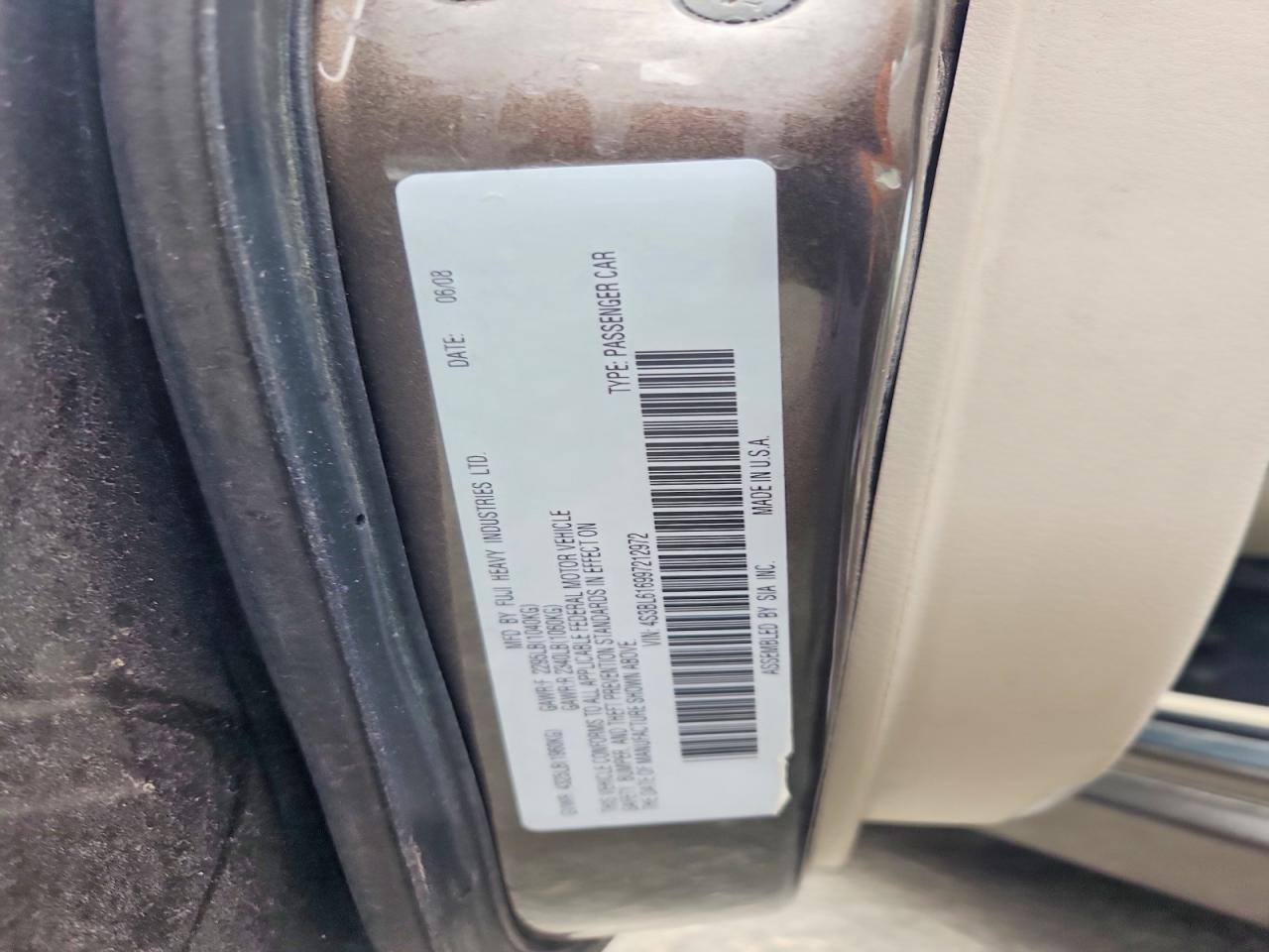 2009 Subaru Legacy 2.5i Gray vin: 4S3BL616997212972