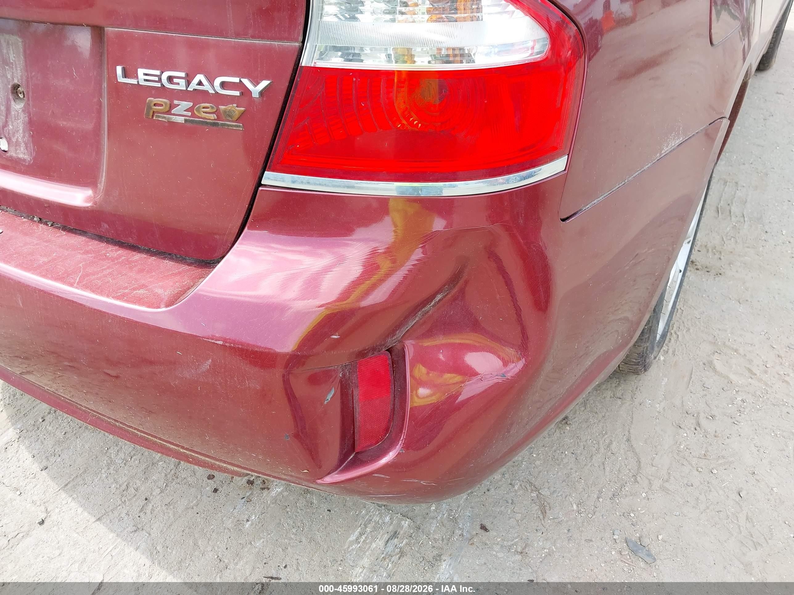 2009 Subaru Legacy 2.5i Maroon vin: 4S3BL616X97233572