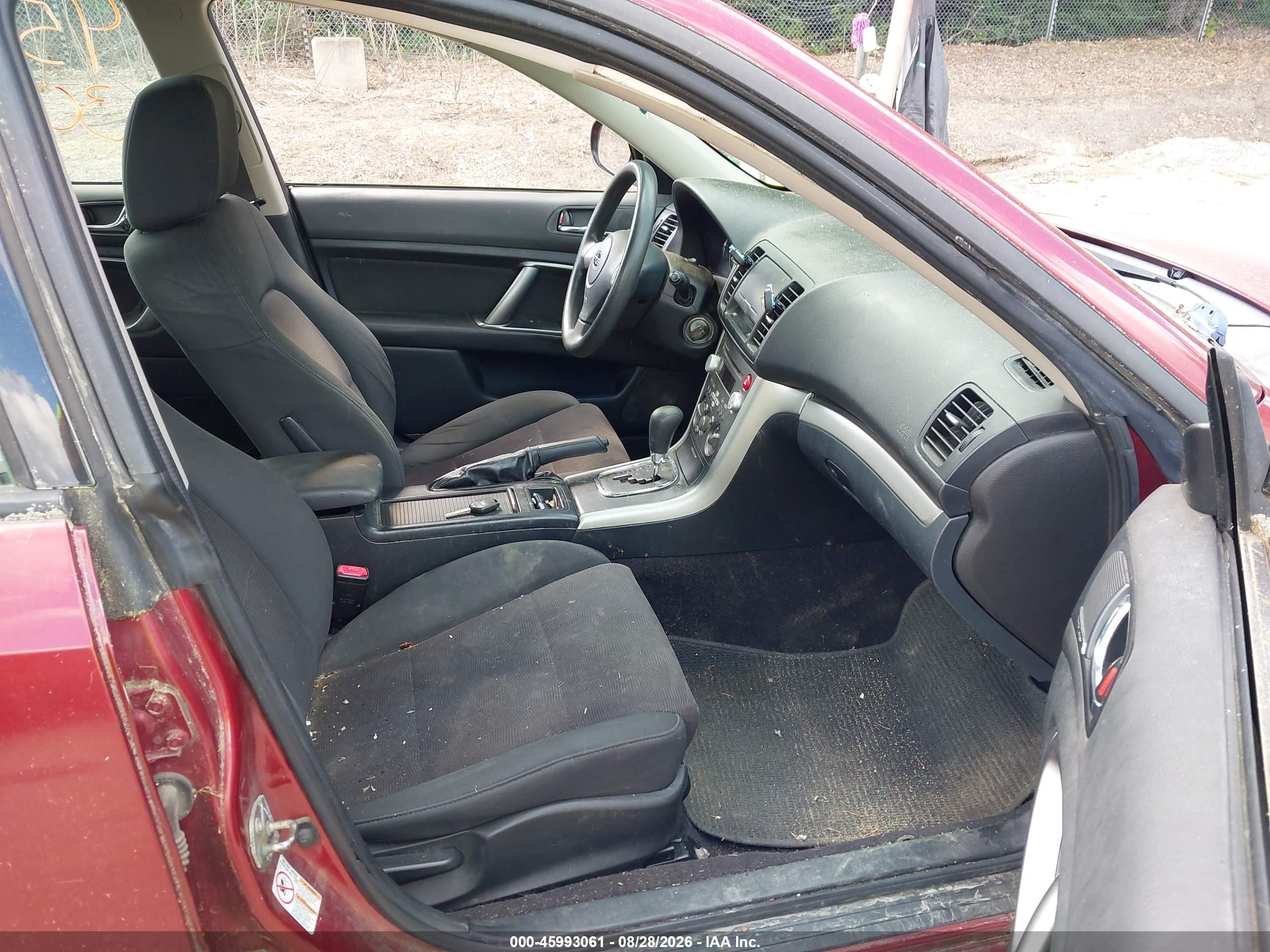2009 Subaru Legacy 2.5i Maroon vin: 4S3BL616X97233572