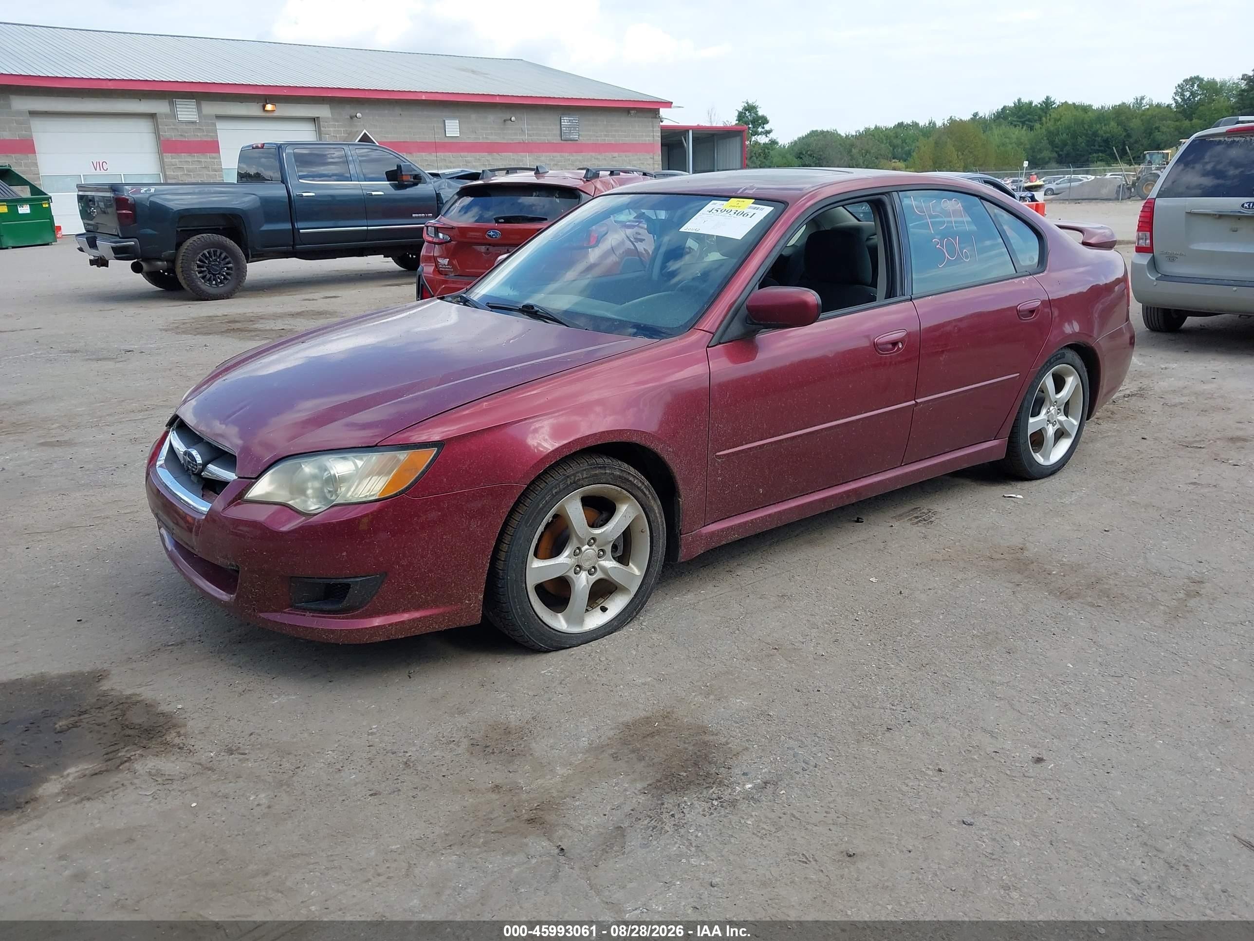 2009 Subaru Legacy 2.5i Maroon vin: 4S3BL616X97233572
