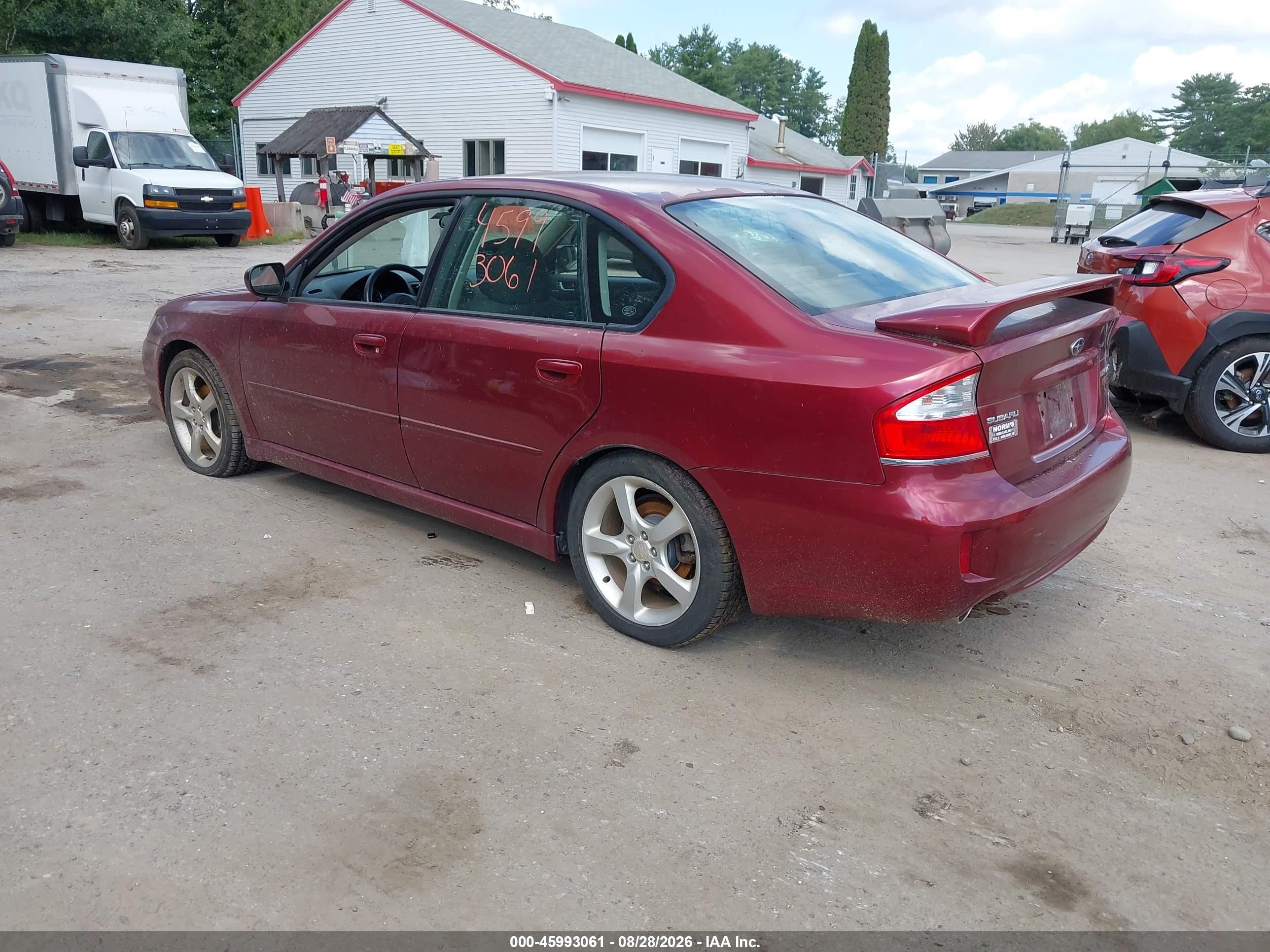 2009 Subaru Legacy 2.5i Maroon vin: 4S3BL616X97233572
