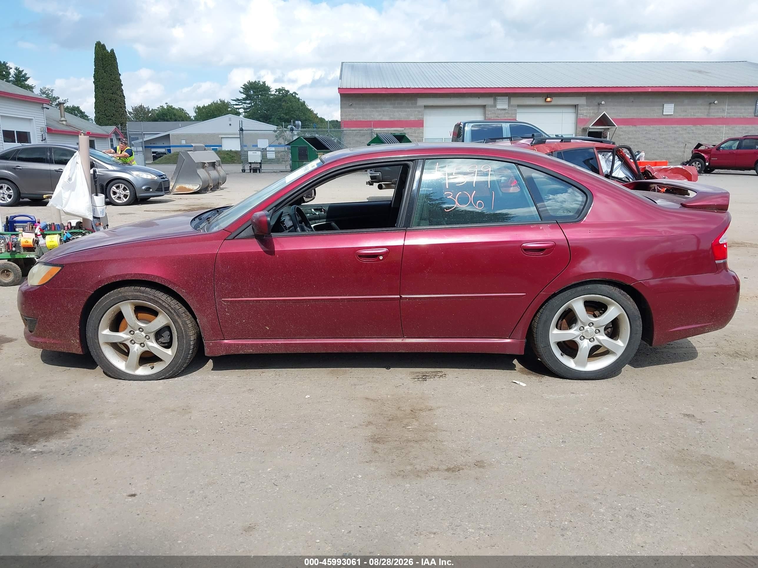 2009 Subaru Legacy 2.5i Maroon vin: 4S3BL616X97233572
