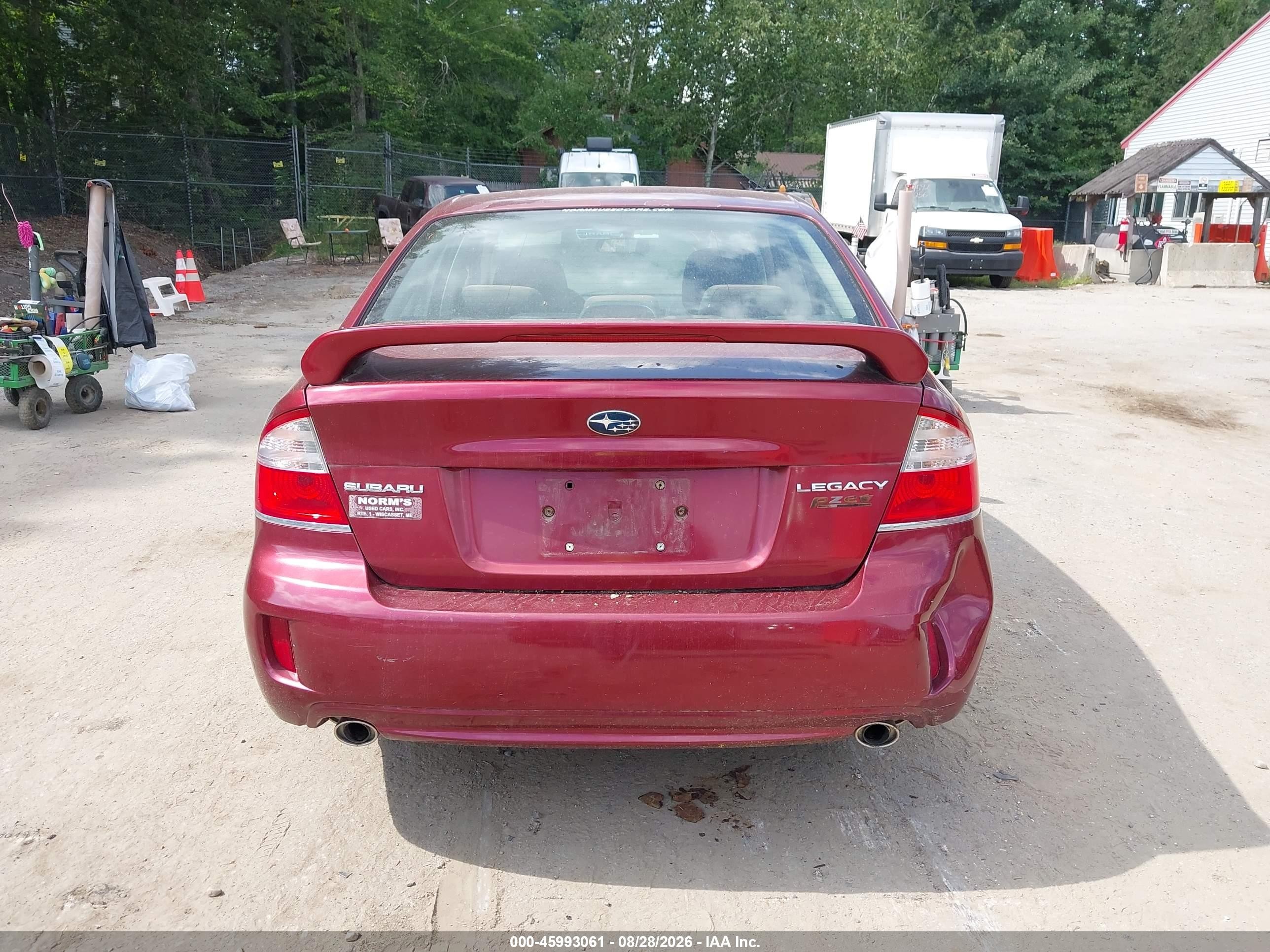 2009 Subaru Legacy 2.5i Maroon vin: 4S3BL616X97233572