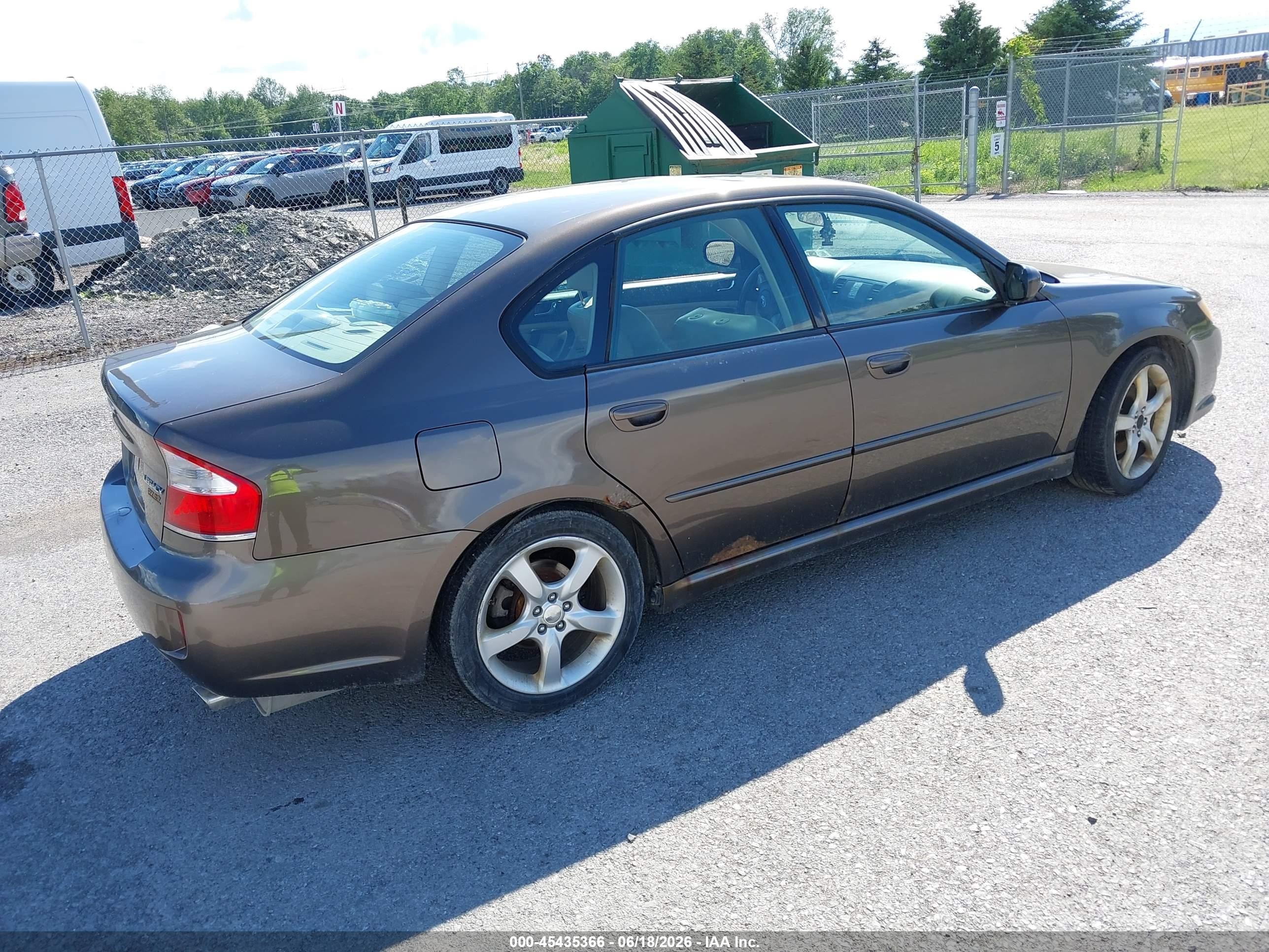 2008 Subaru Legacy (natl) Ltd/ltd W/vdc Brown vin: 4S3BL626087210086