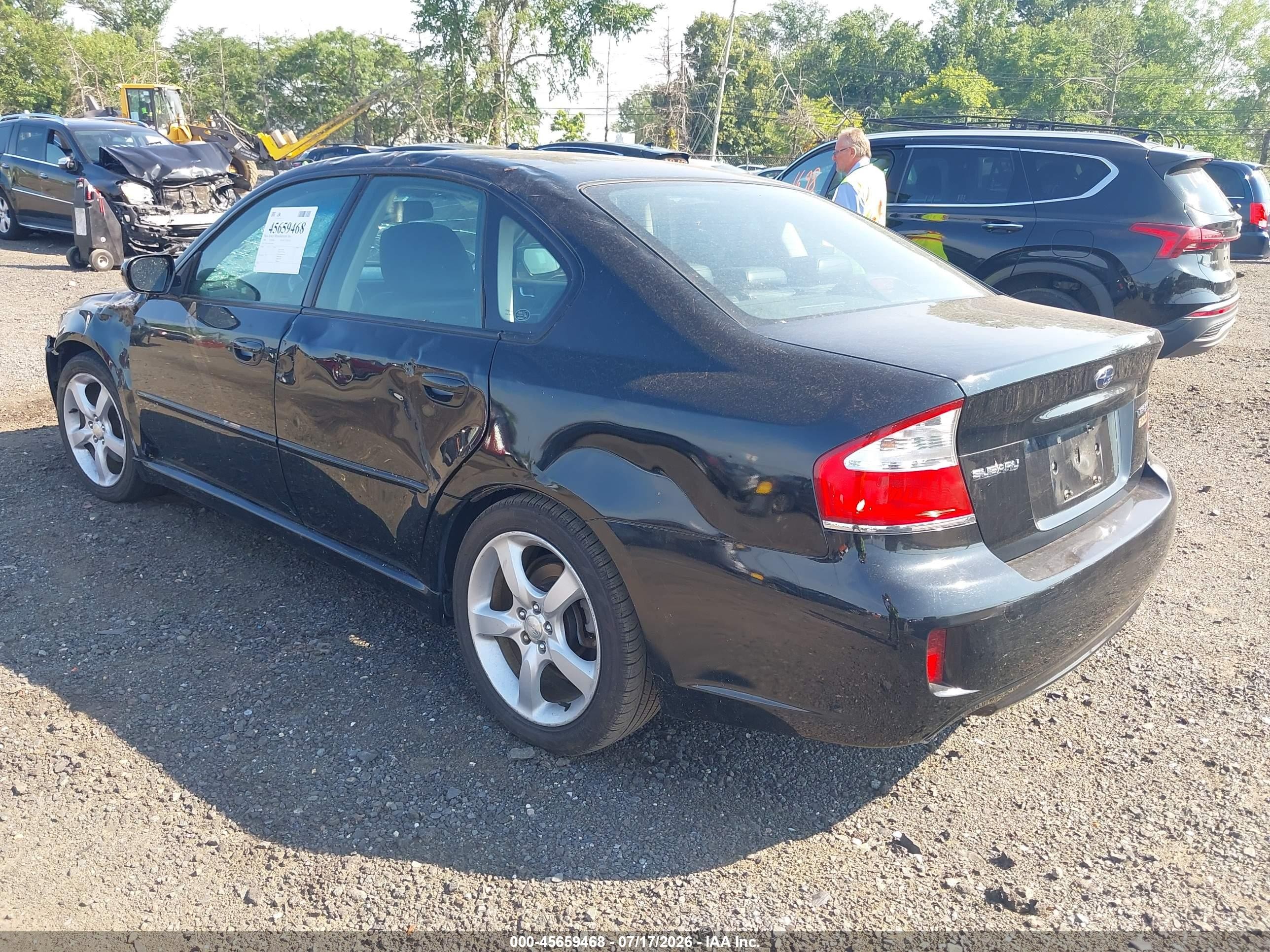 2008 Subaru Legacy (natl) Ltd/ltd W/vdc Black vin: 4S3BL626087224909