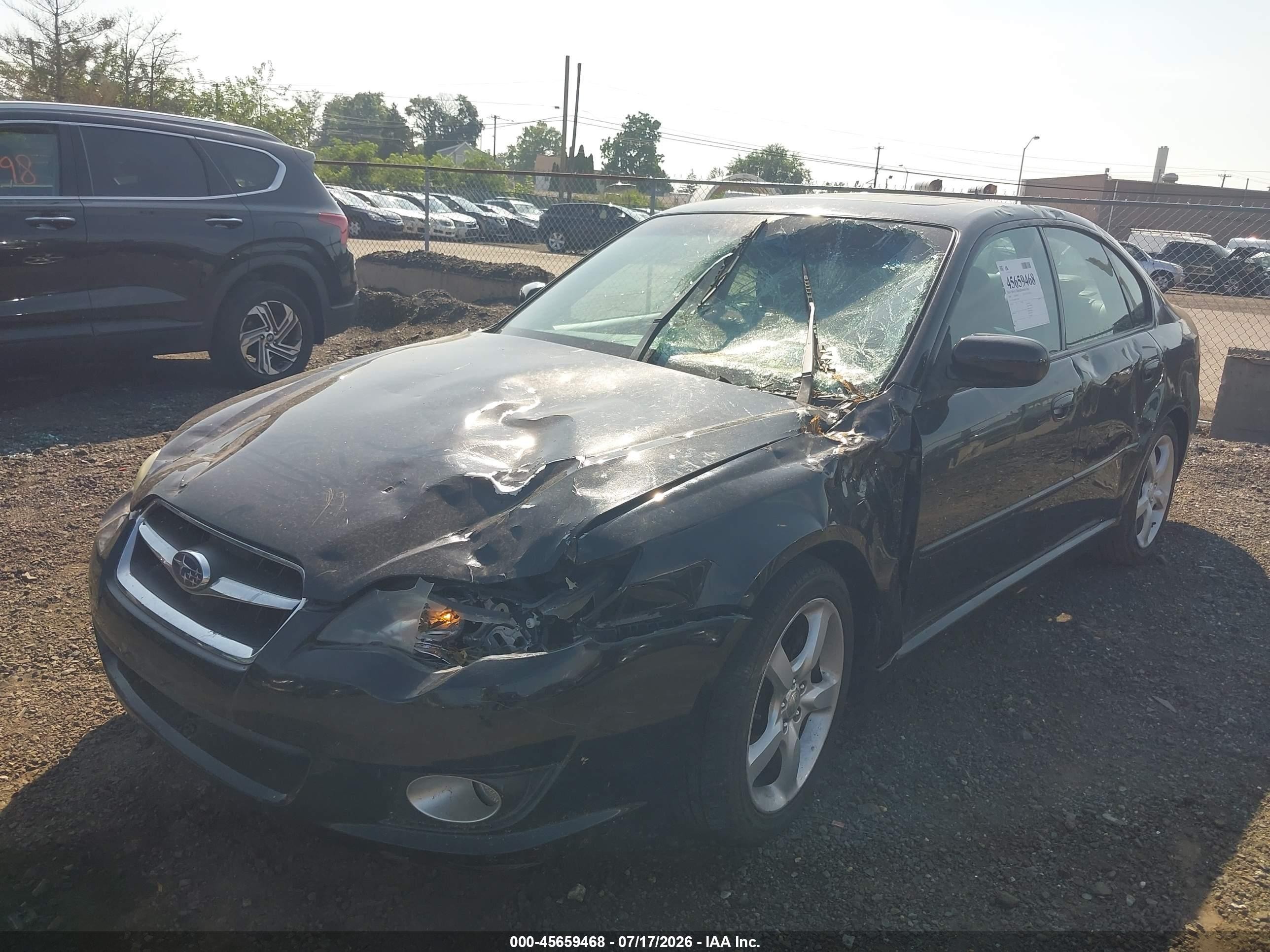 2008 Subaru Legacy (natl) Ltd/ltd W/vdc Black vin: 4S3BL626087224909