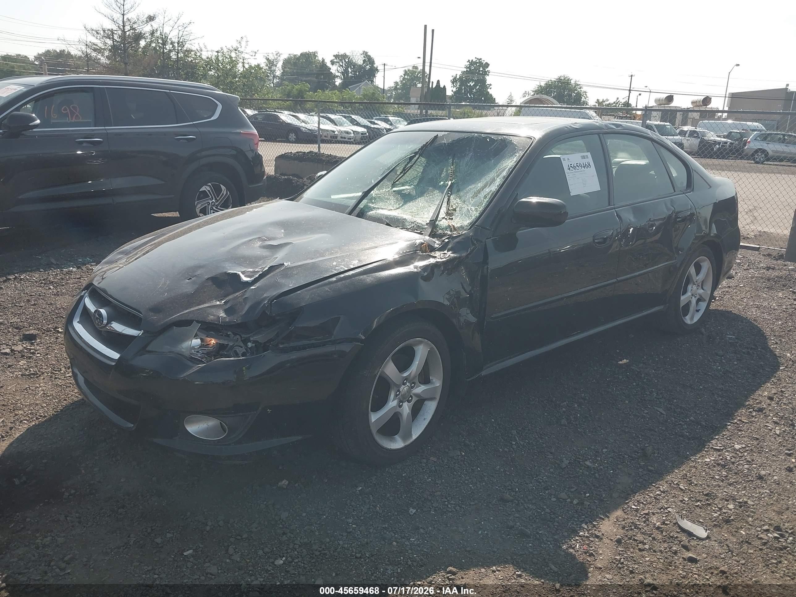 2008 Subaru Legacy (natl) Ltd/ltd W/vdc Black vin: 4S3BL626087224909