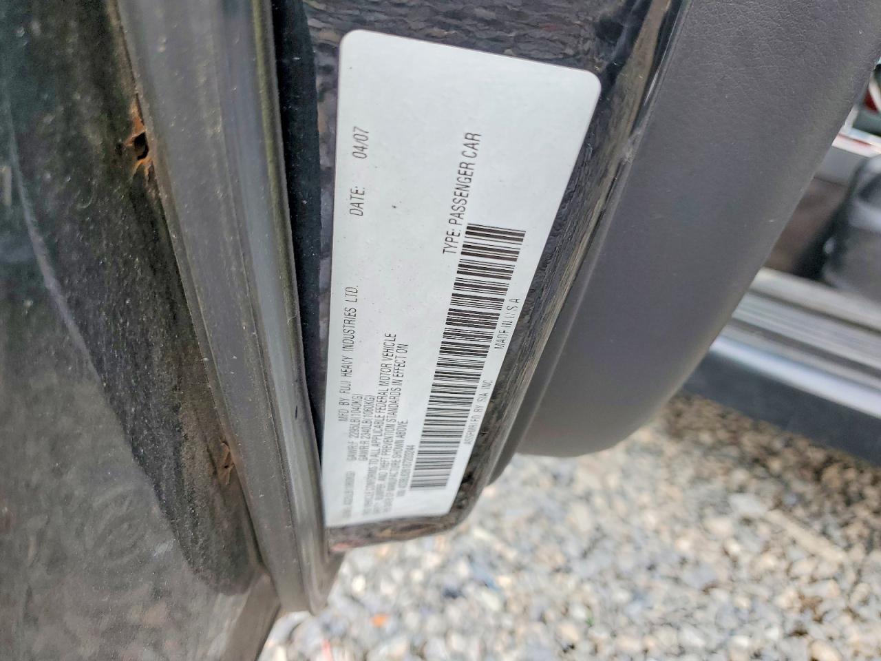 2008 Subaru Legacy 2.5i Limited Black vin: 4S3BL626187203244