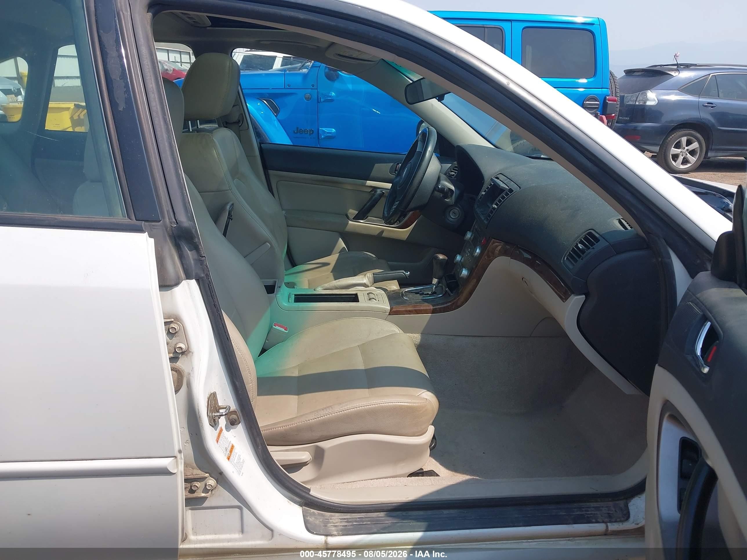 2008 Subaru Legacy 2.5i Limited Белый vin: 4S3BL626487217901
