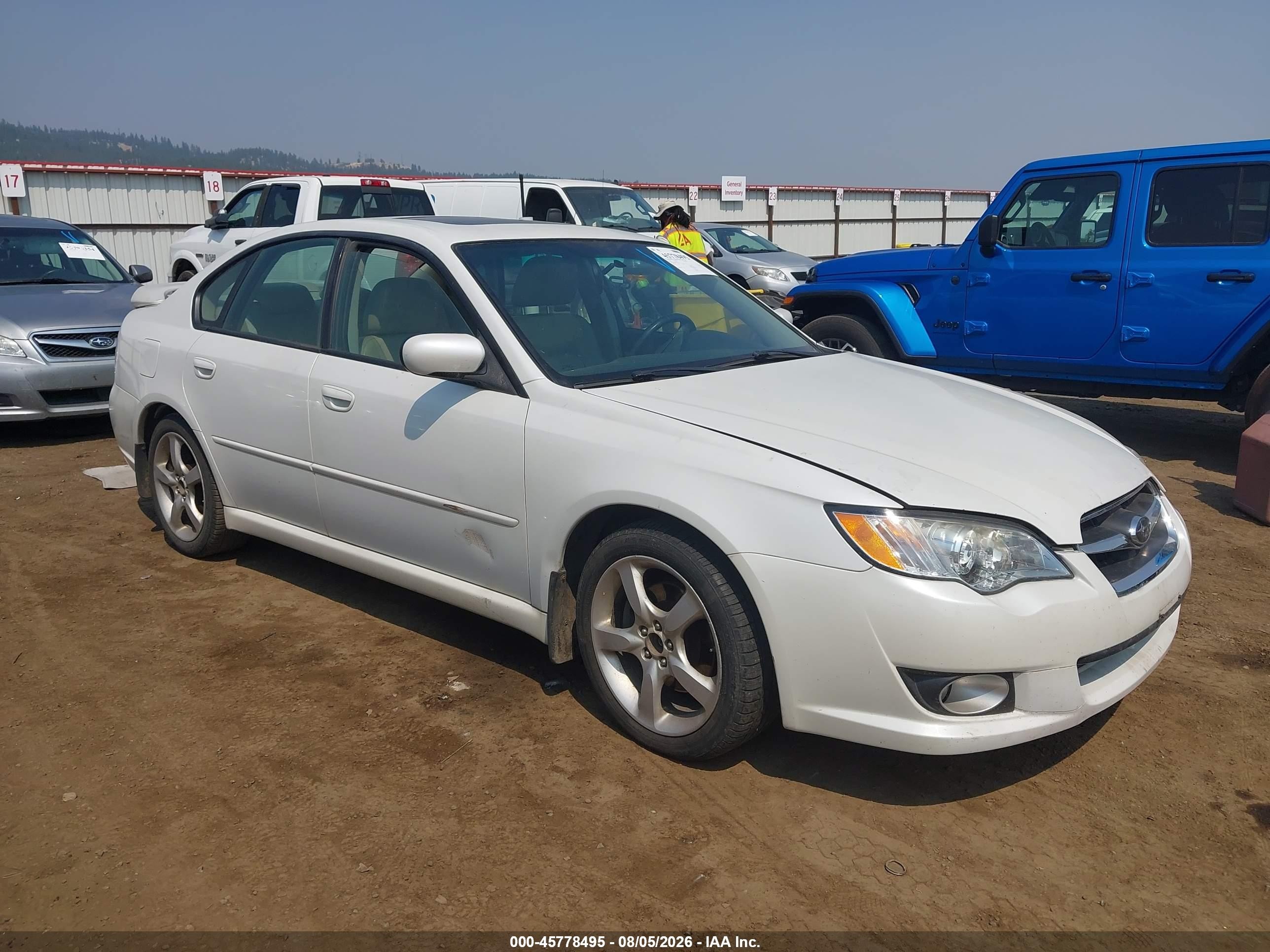 2008 Subaru Legacy 2.5i Limited White vin: 4S3BL626487217901